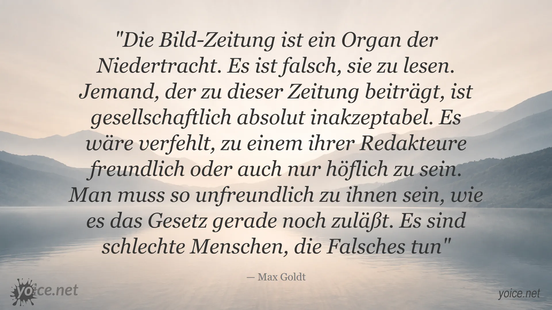 Zitat von Max Goldt über die Bild-Zeitung