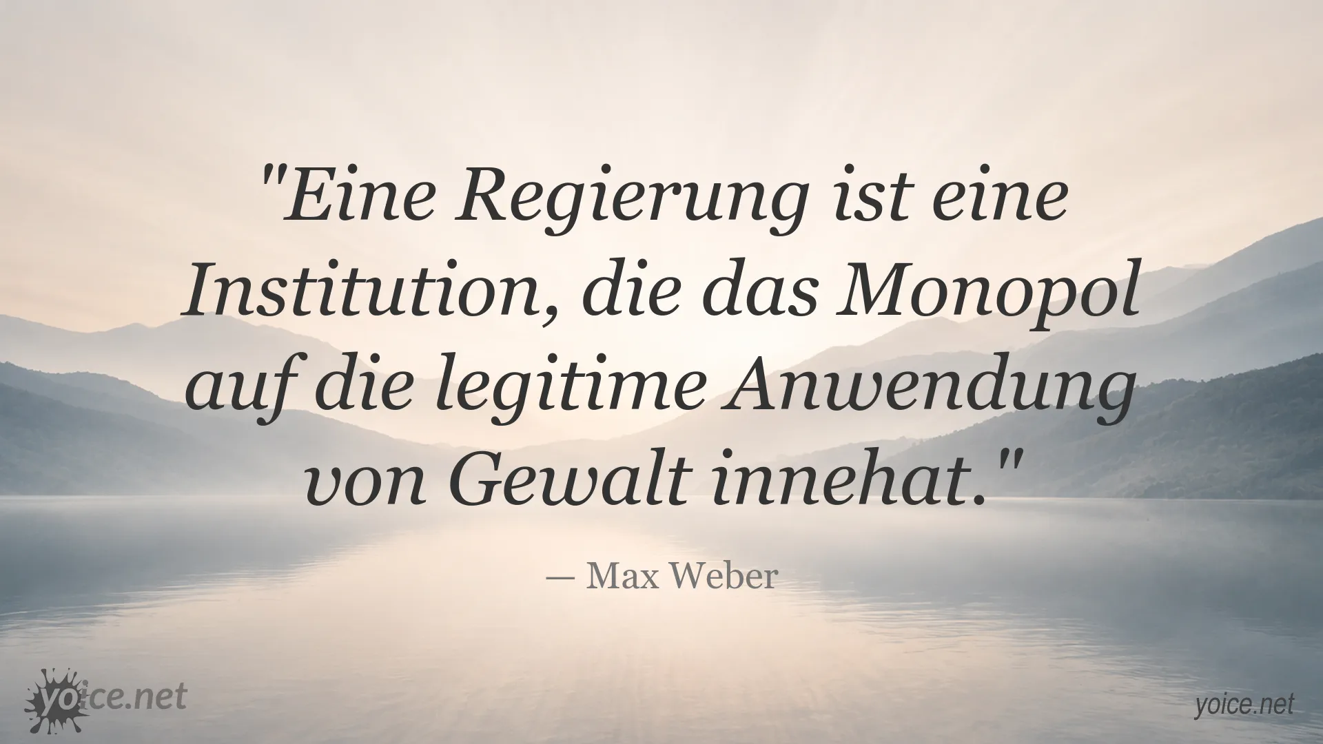Zitatbild zur Definition und Bedeutung einer Regierung nach Max Weber