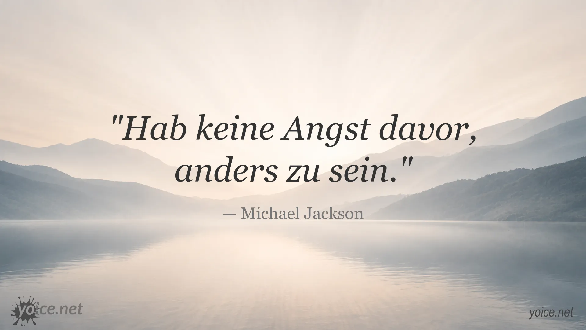 Inspirierendes Zitat von Michael Jackson über Individualität und den Mut, anders zu sein