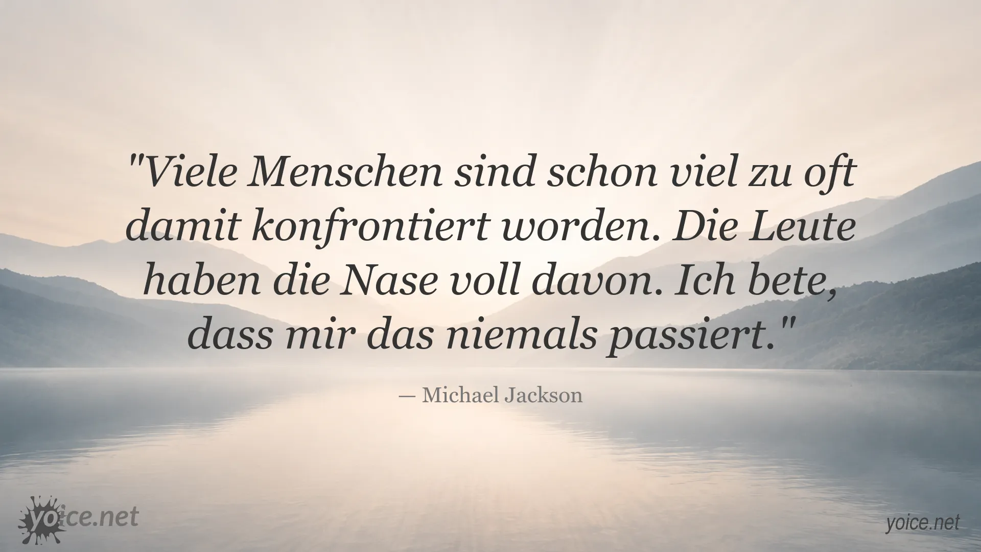 Michael Jackson mit einem Zitat über Überpräsenz und die Reaktion der Menschen