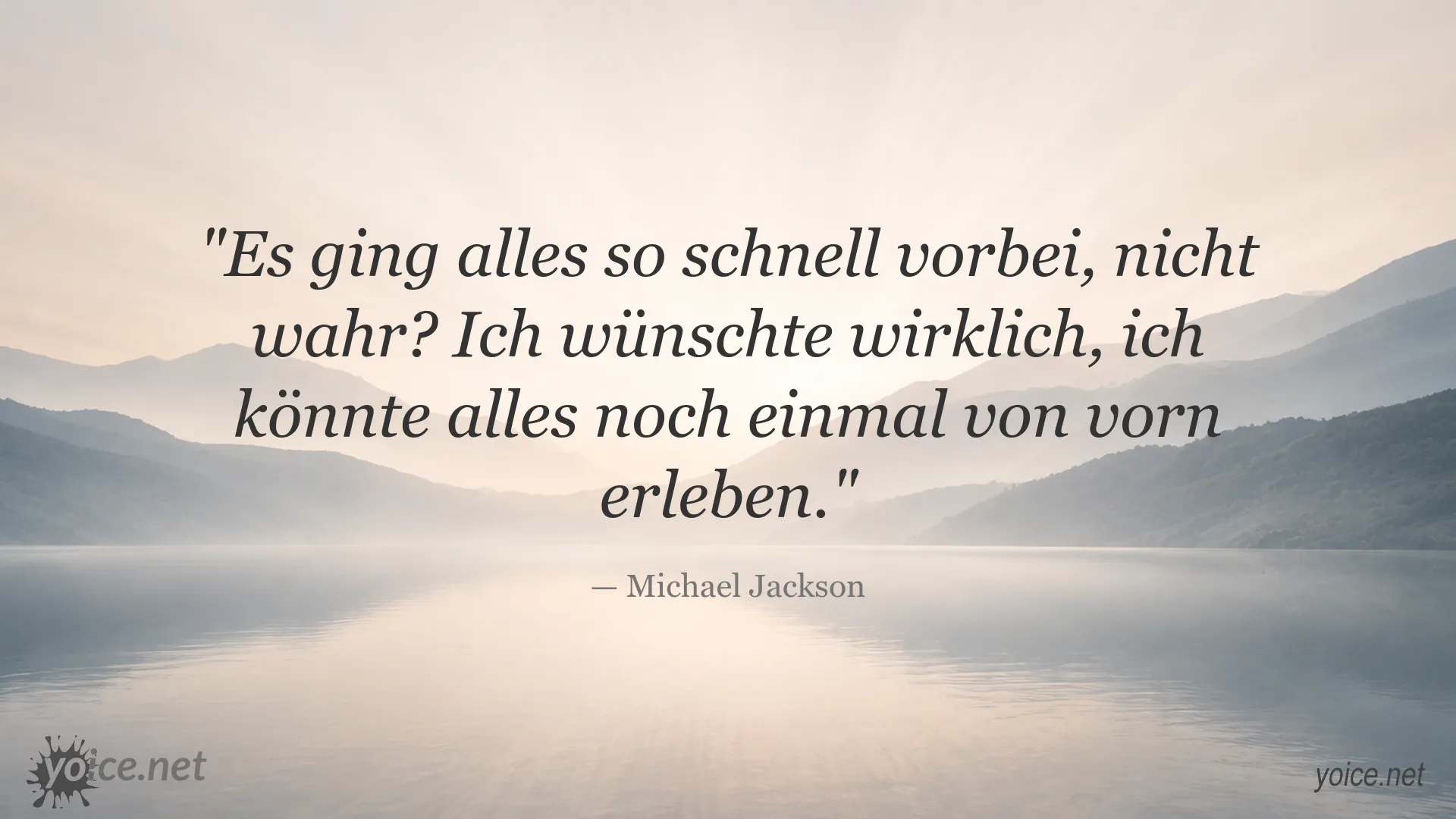 Zitatbild von Michael Jackson über die schnell vergangene Zeit