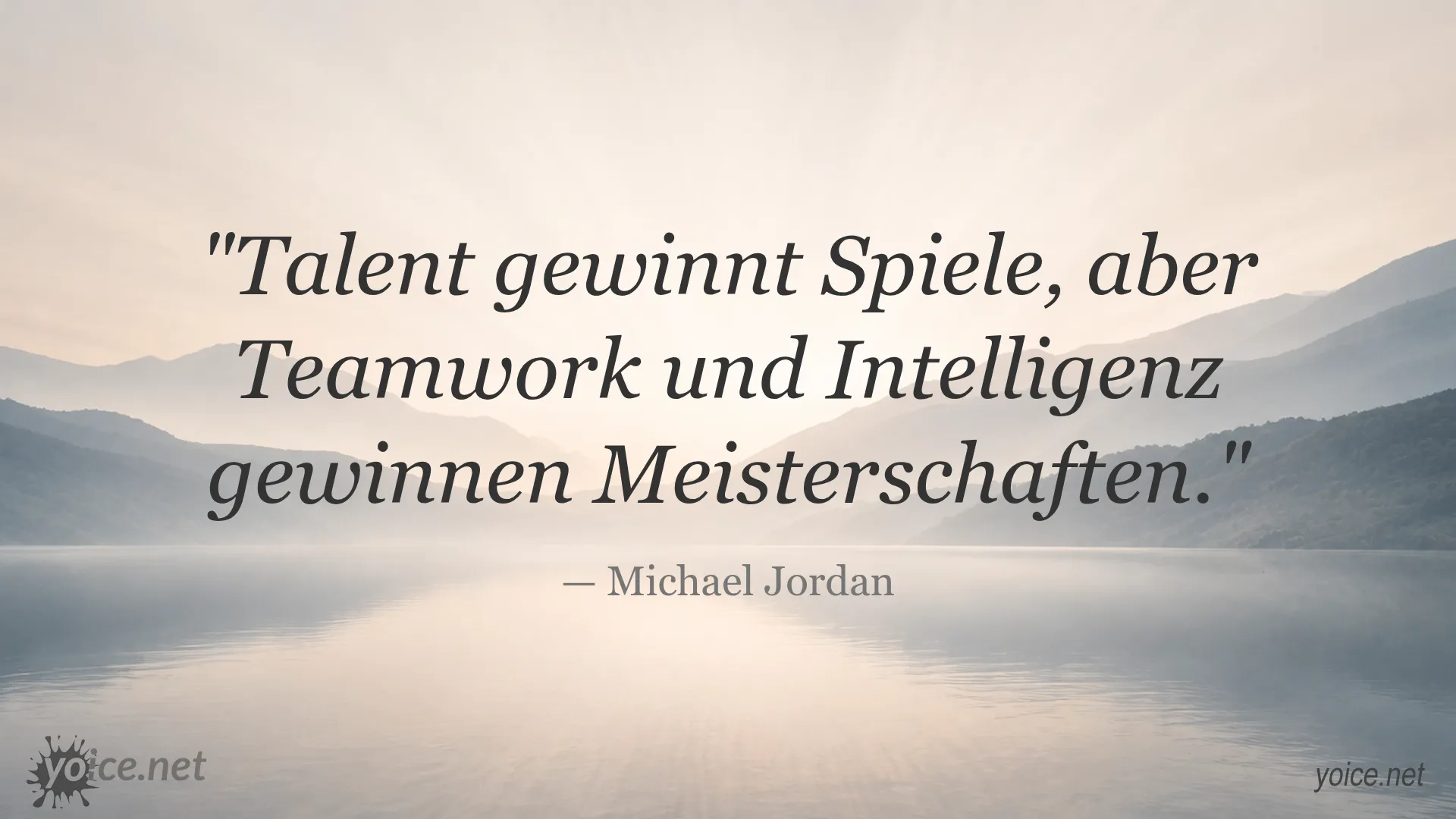 Michael Jordan Zitat über Teamwork und Intelligenz gewinnen Meisterschaften