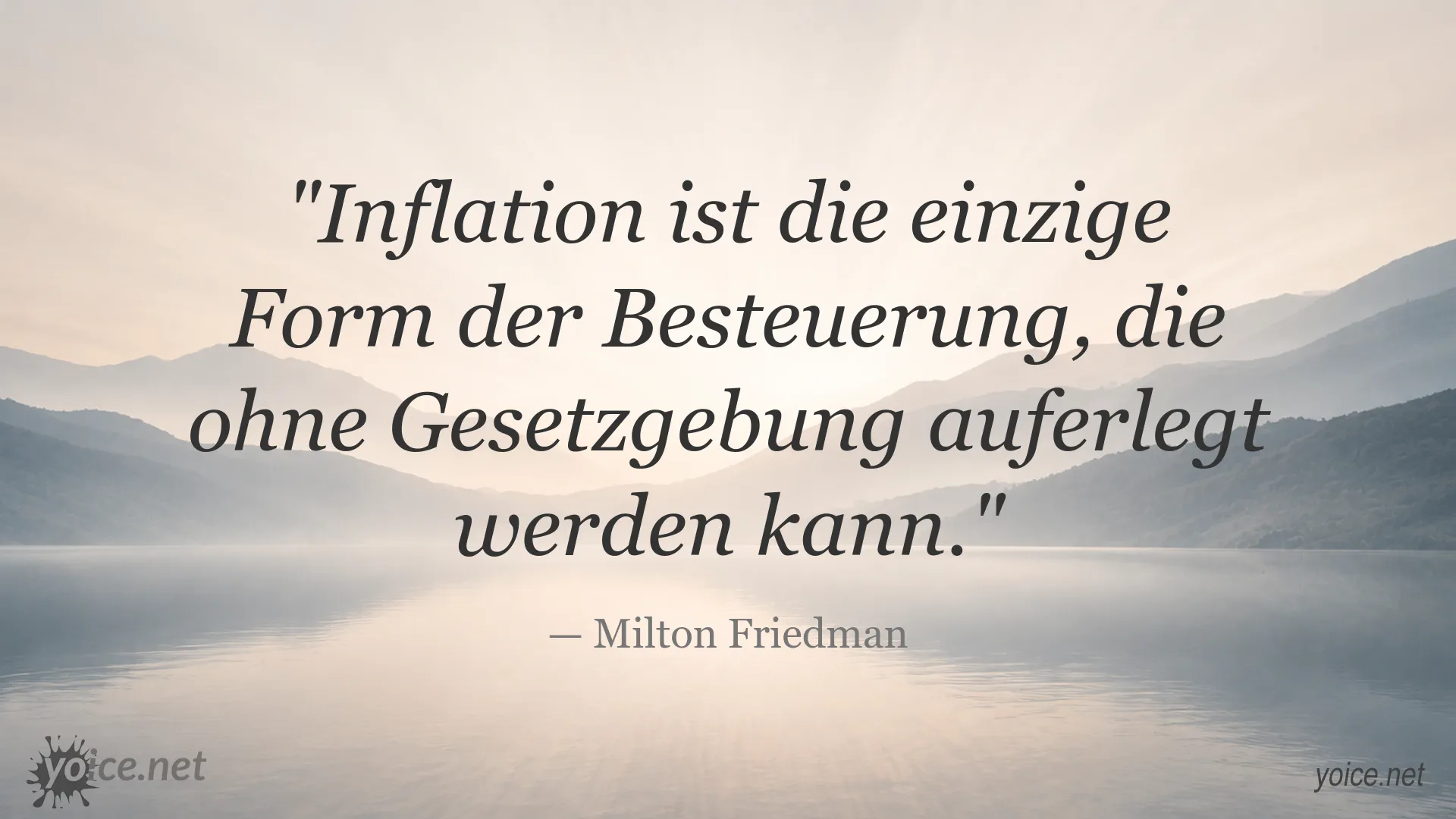 Milton Friedman Zitat über Inflation und Besteuerung