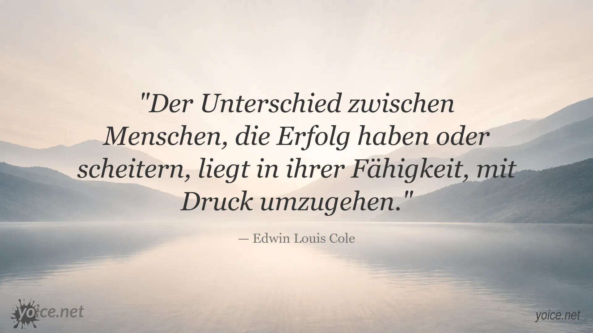 Inspirierendes Zitat von Edwin Louis Cole über den Umgang mit Druck