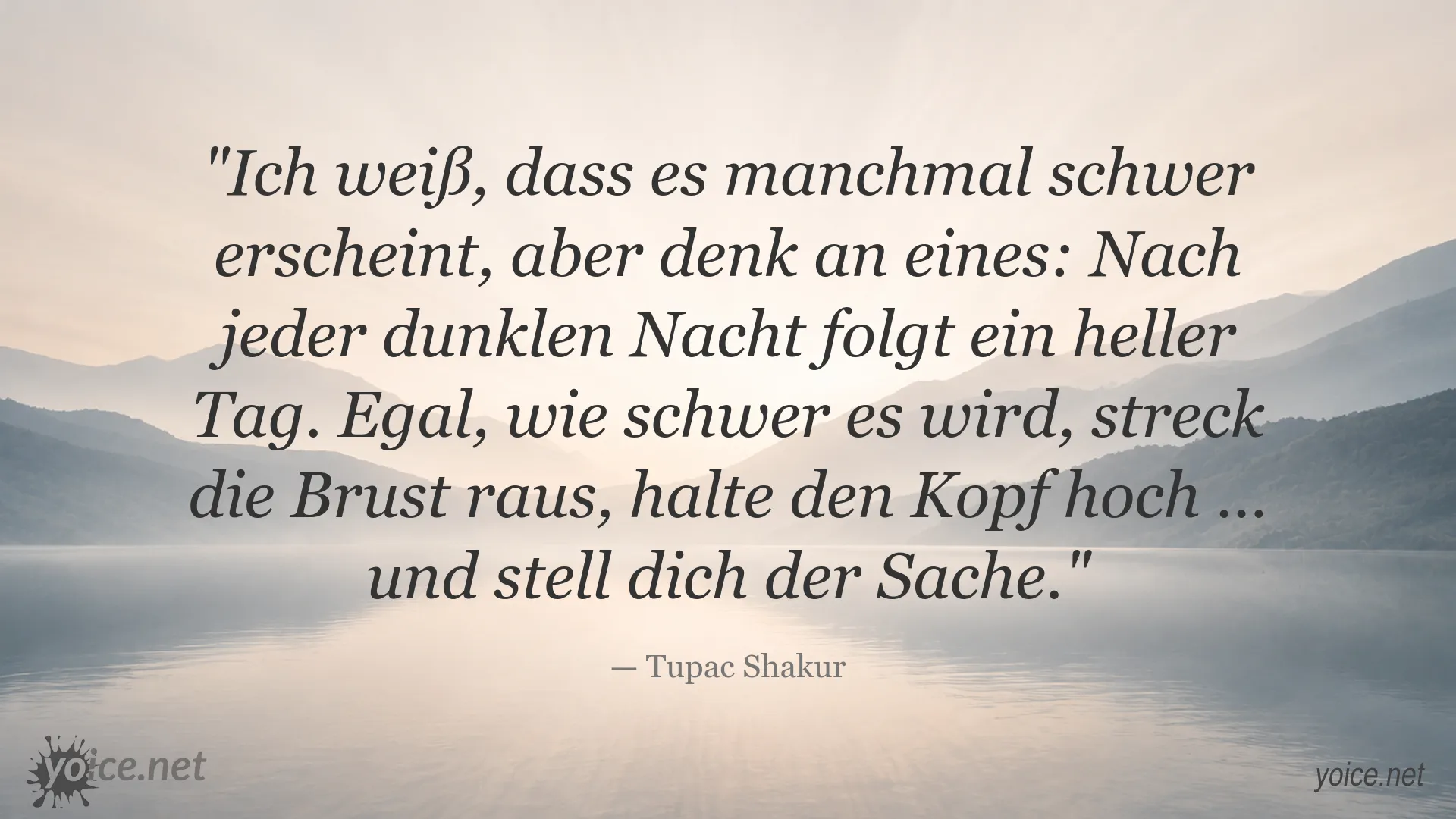 Motivierendes Zitat von Tupac Shakur über Hoffnung und Durchhaltevermögen