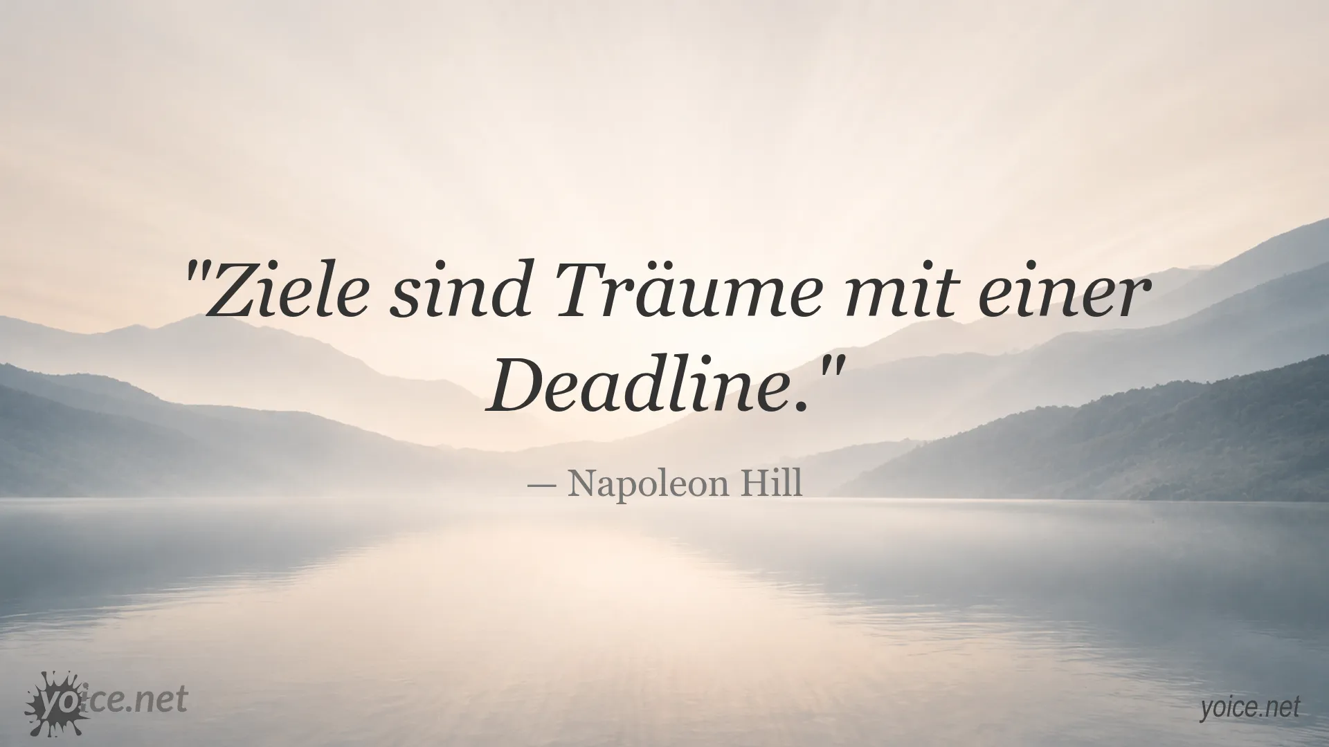 Zitat von Napoleon Hill über Ziele und Deadlines