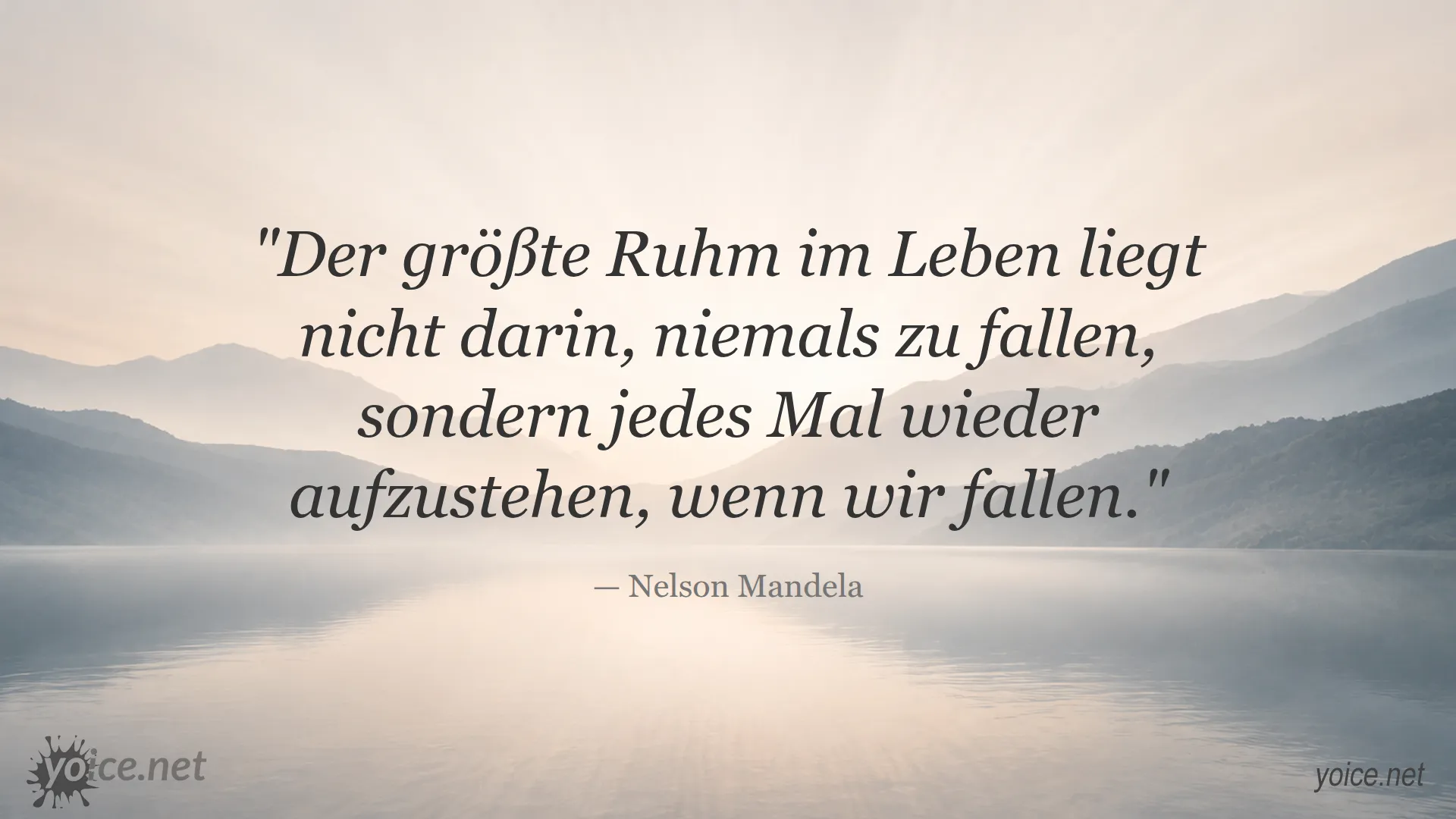 Inspirierendes Zitat von Nelson Mandela über das Aufstehen nach Rückschlägen