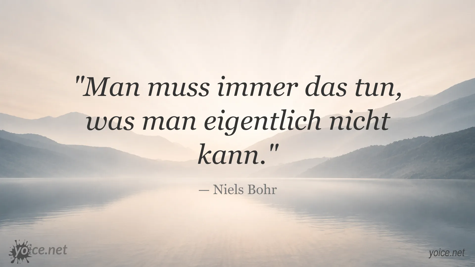 Zitatbild mit einem Zitat von Niels Bohr