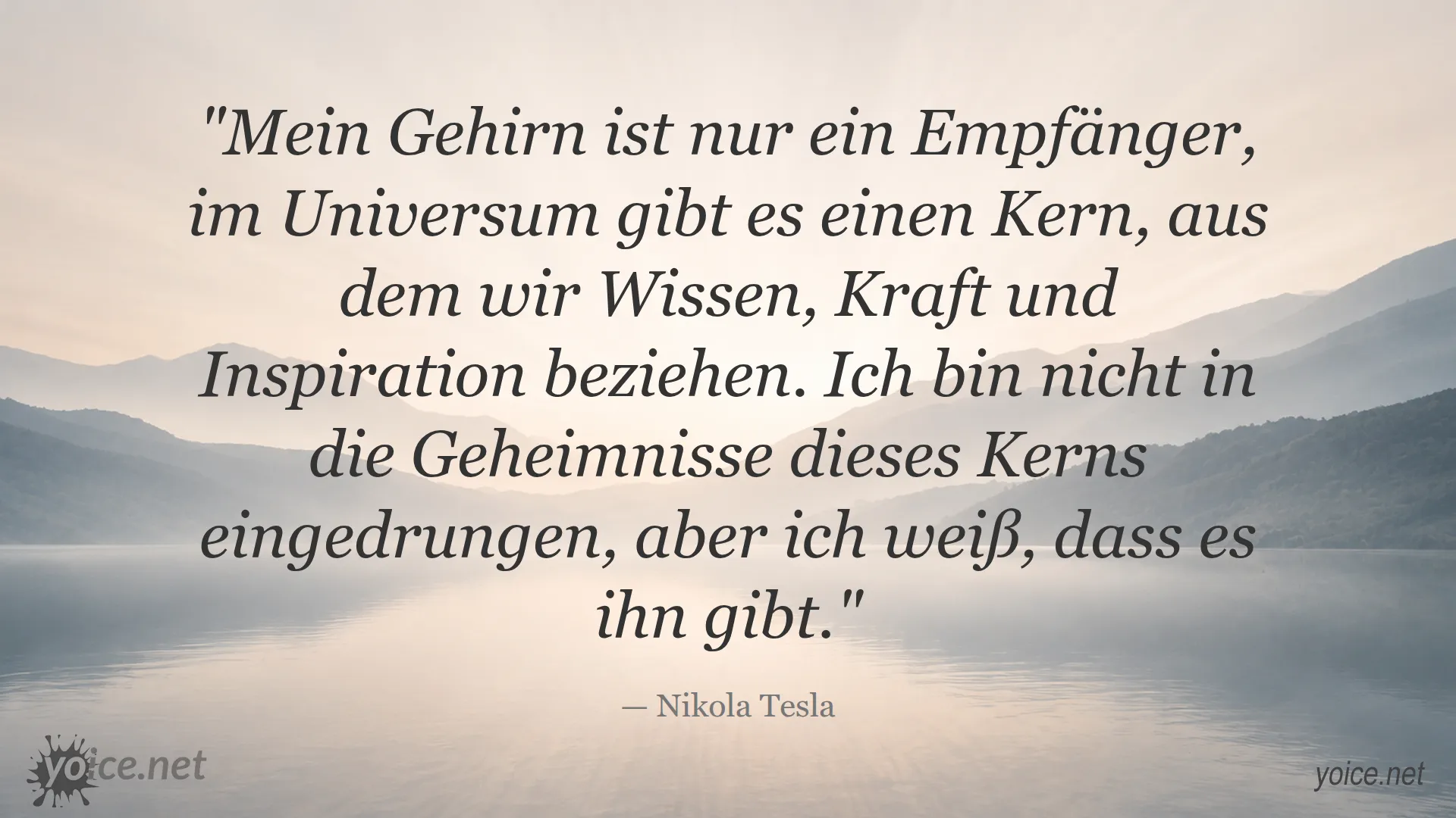 Zitat von Nikola Tesla über das Universum, Wissen und Inspiration