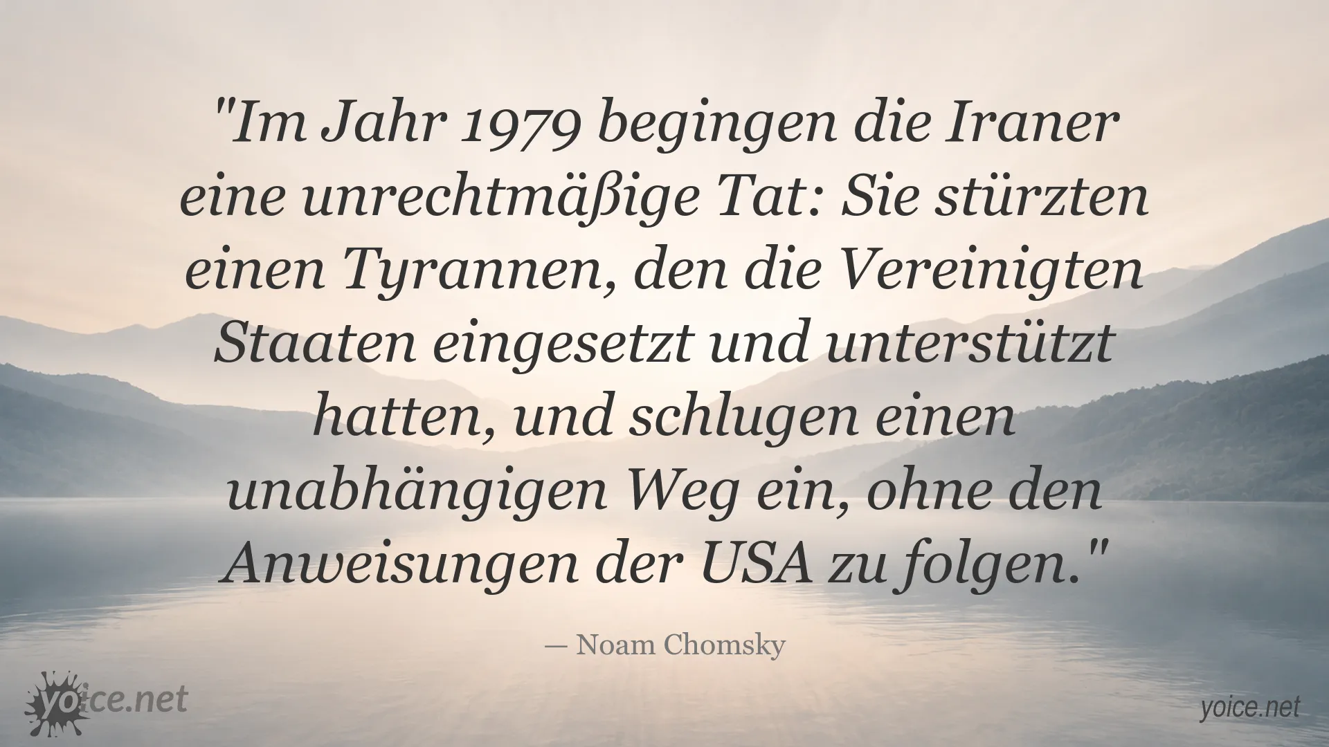 Noam Chomsky über die iranische Revolution von 1979 und den unabhängigen Weg des Iran