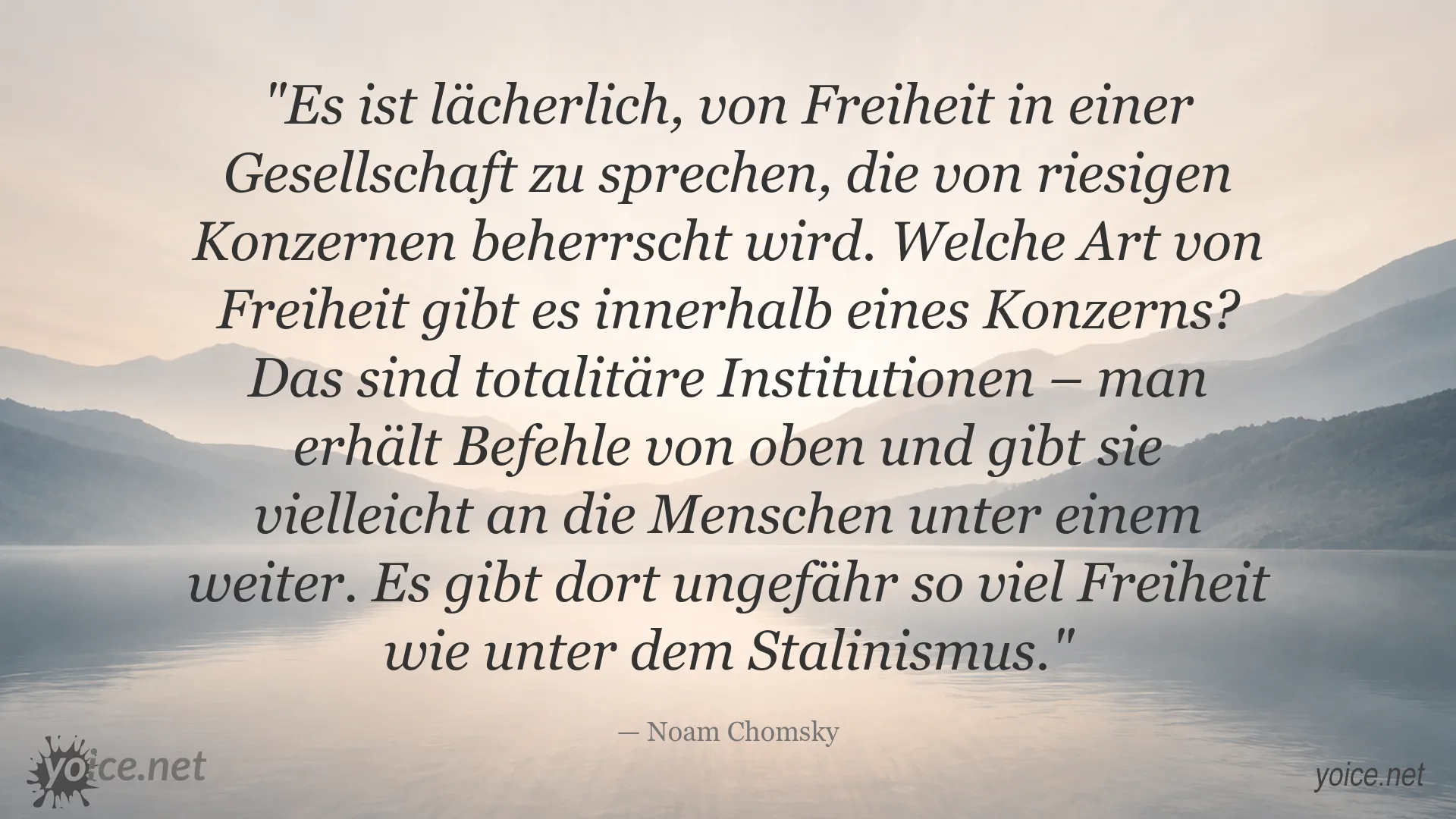Noam Chomsky über Freiheit in einer von Konzernen geprägten Gesellschaft