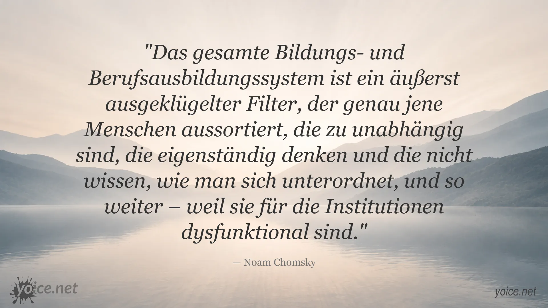 Noam Chomsky Zitat über Bildung, Berufsausbildung und Kontrolle