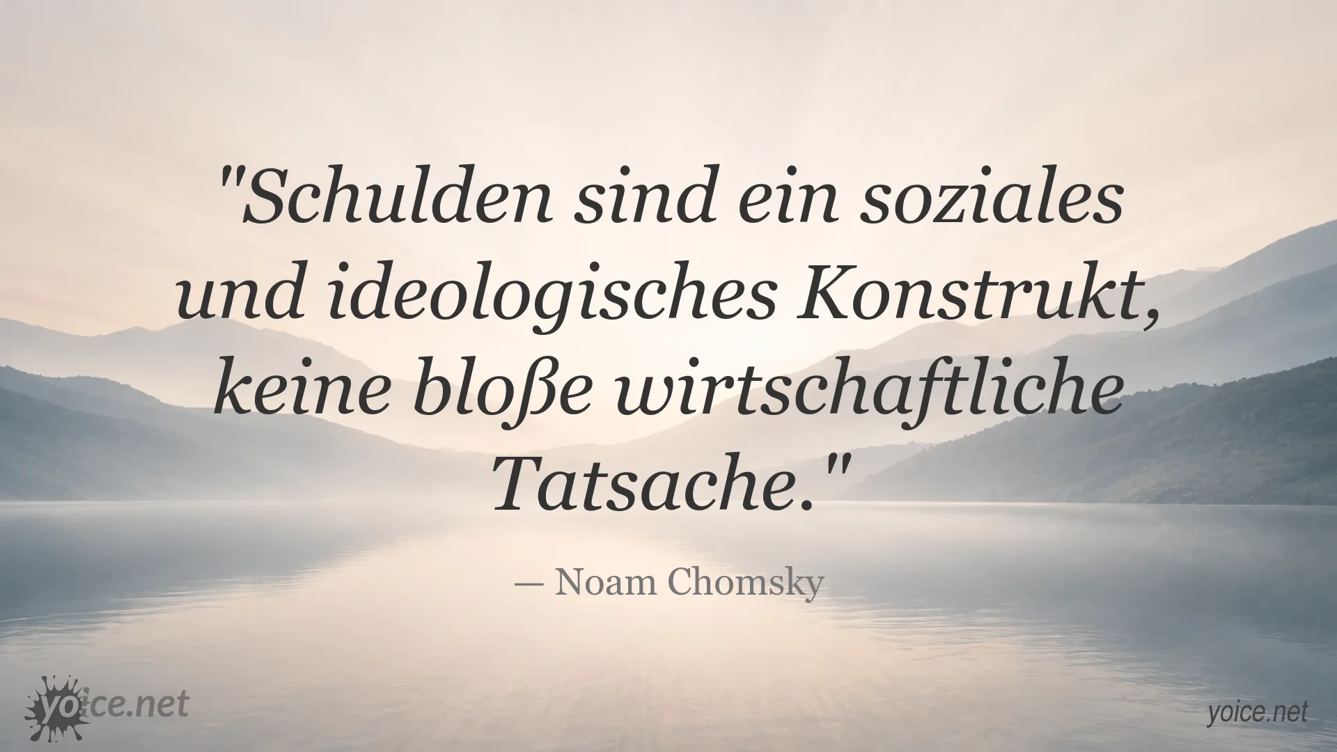 Noam Chomsky Zitat über Schulden als soziales und ideologisches Konstrukt