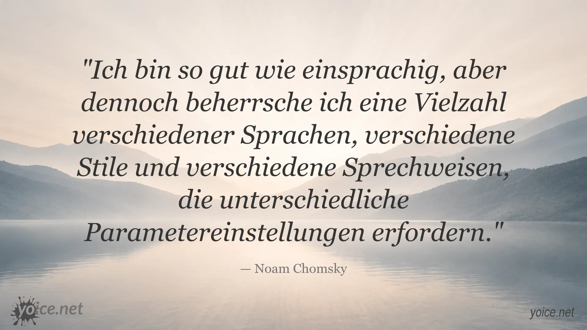 Noam Chomsky Zitat über Sprache, verschiedene Stile und Sprechweisen