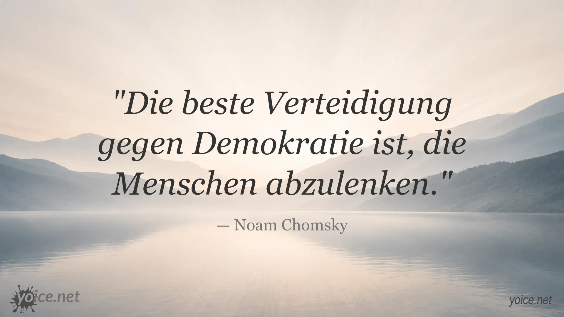Inspirierendes Noam Chomsky Zitat über Demokratie und Ablenkung