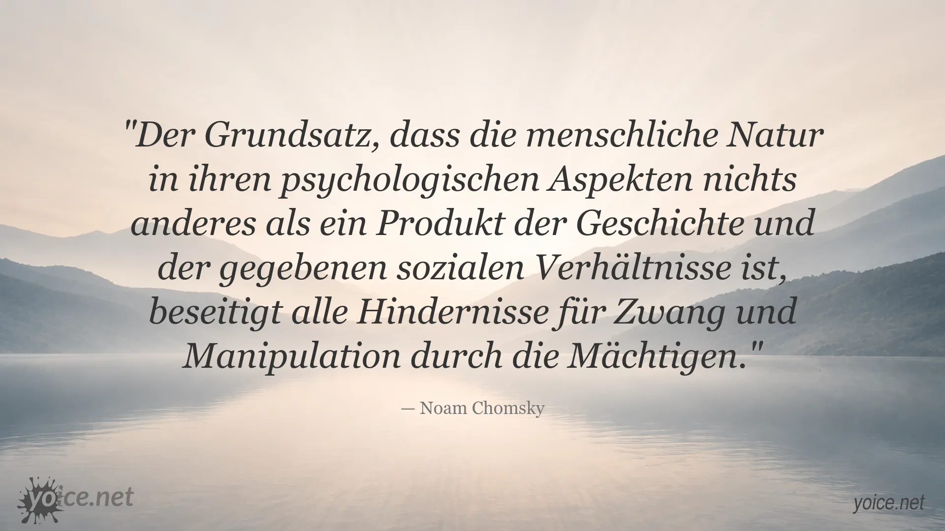 Noam Chomsky Zitat über menschliche Natur, Geschichte, soziale Verhältnisse und Manipulation