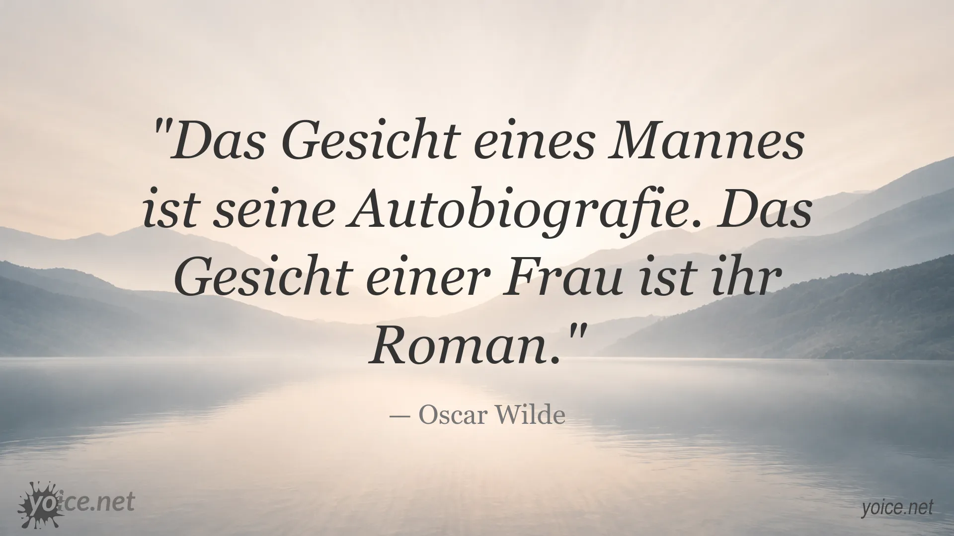 Zitatgrafik von Oscar Wilde über das Gesicht und Geschlechterrollen