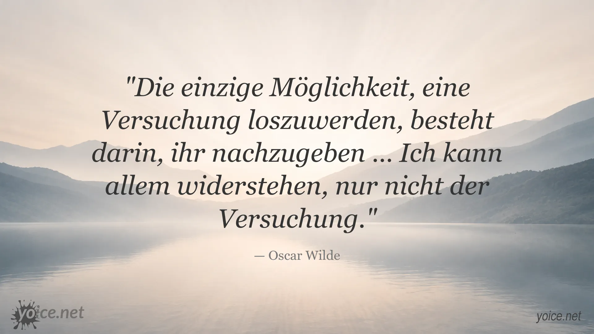 Oscar Wilde Zitat über Versuchung und menschliche Natur