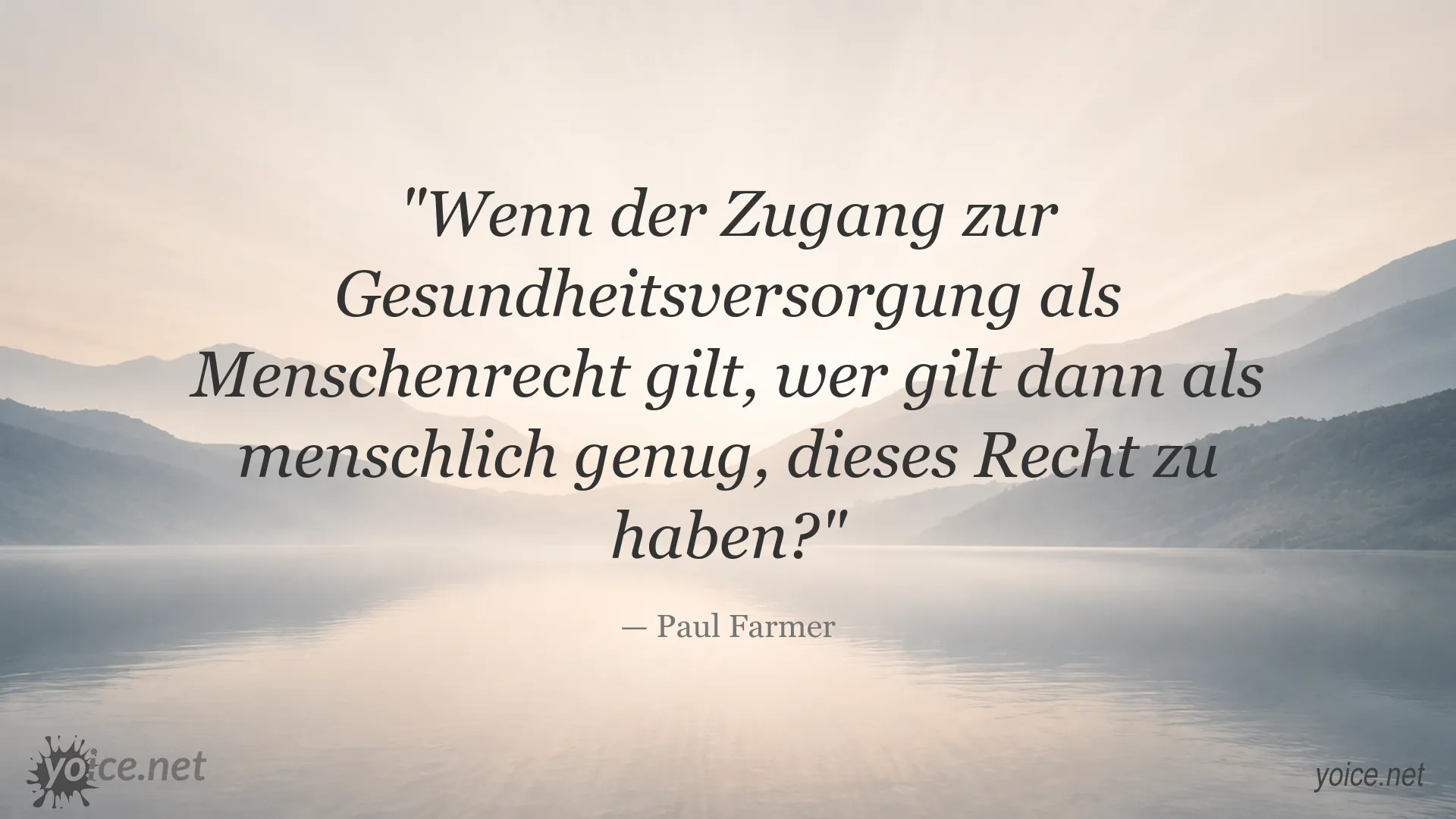 Zitat von Paul Farmer über Menschenrechte und den Zugang zur Gesundheitsversorgung