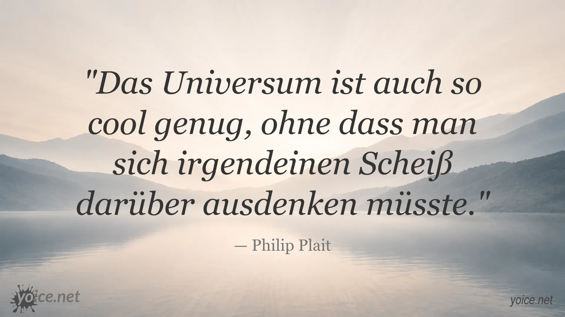 Zitatgrafik von Philip Plait über die faszinierende Schönheit des Universums