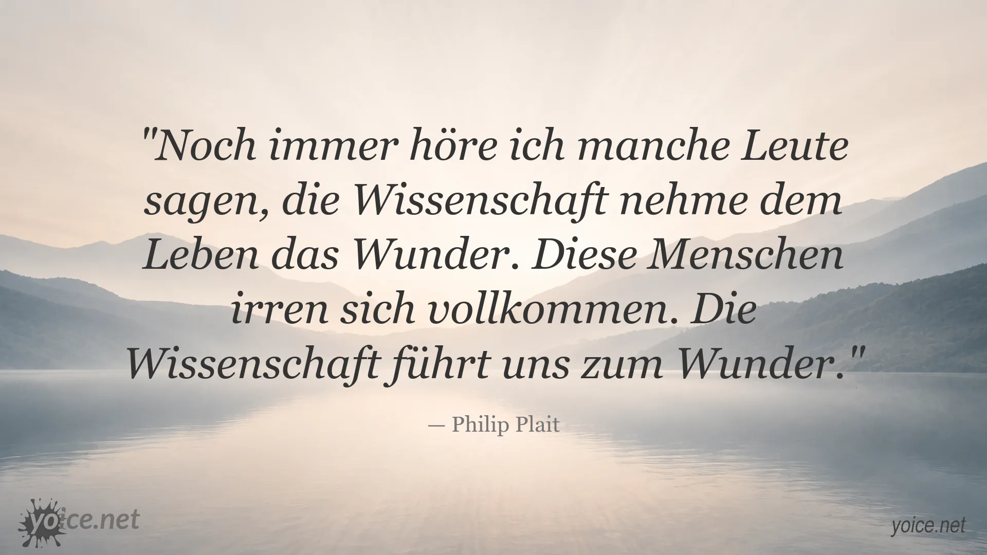 Zitatgrafik von Philip Plait über Wissenschaft und Wunder