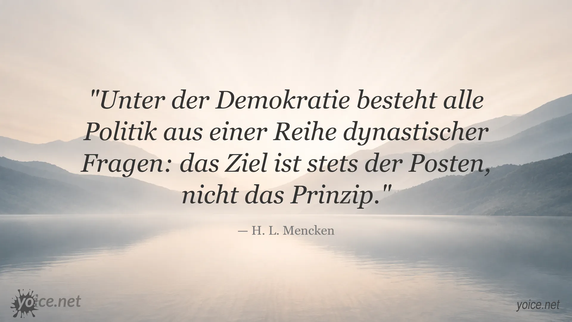 Zitat von H. L. Mencken über Politik und Dynastie unter der Demokratie