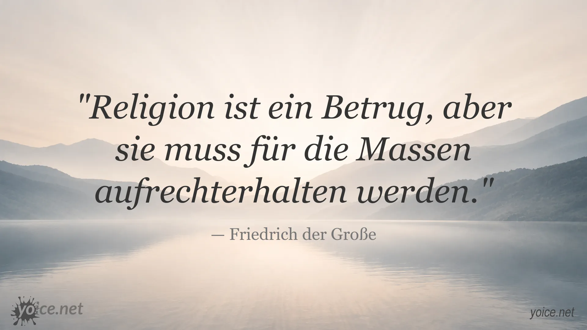 Zitat von Friedrich der Große über Religion