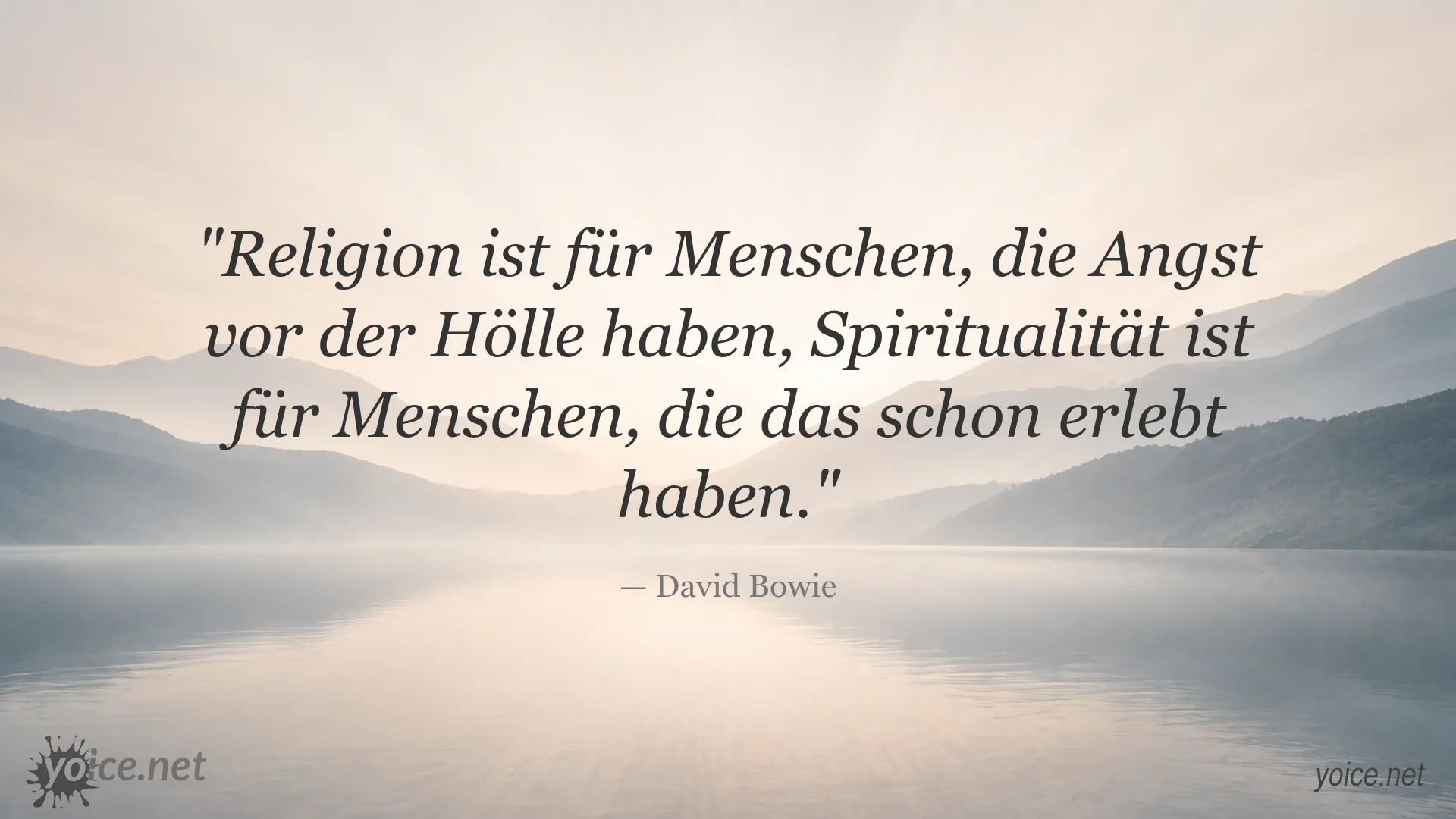 Zitat von David Bowie über Religion und Spiritualität