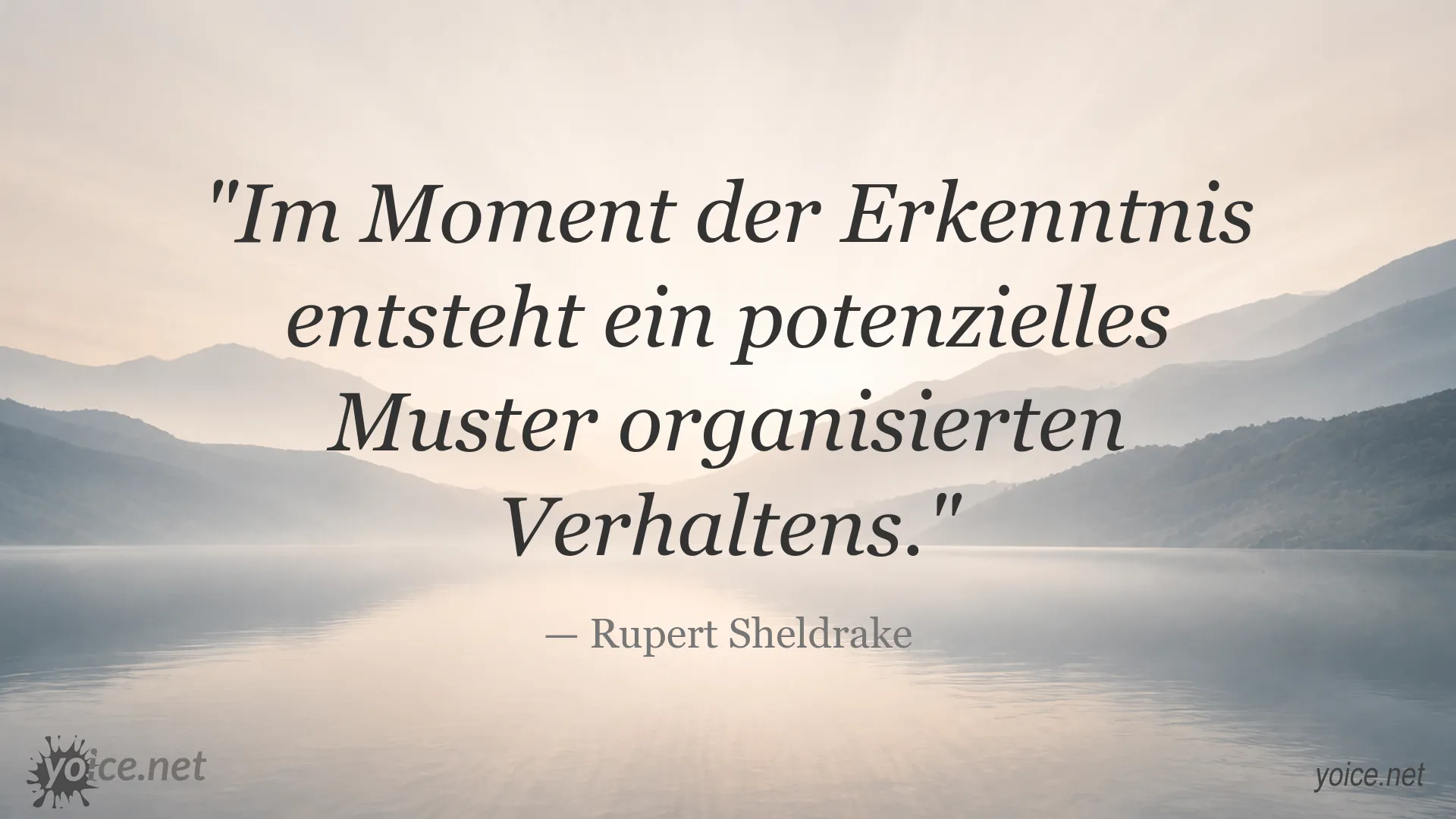 Zitat von Rupert Sheldrake über Erkenntnis und die Entstehung organisierten Verhaltens