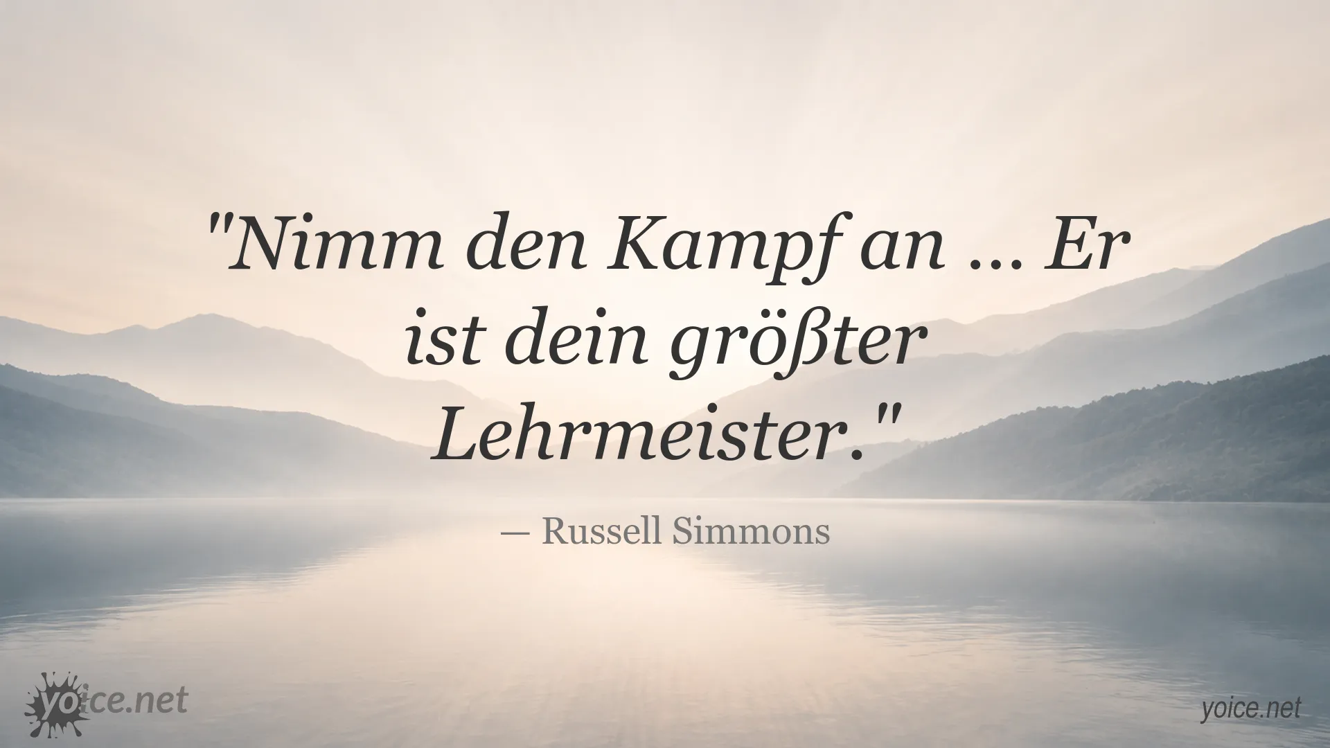 Inspirierendes Zitat von Russell Simmons über den Kampf als größten Lehrmeister
