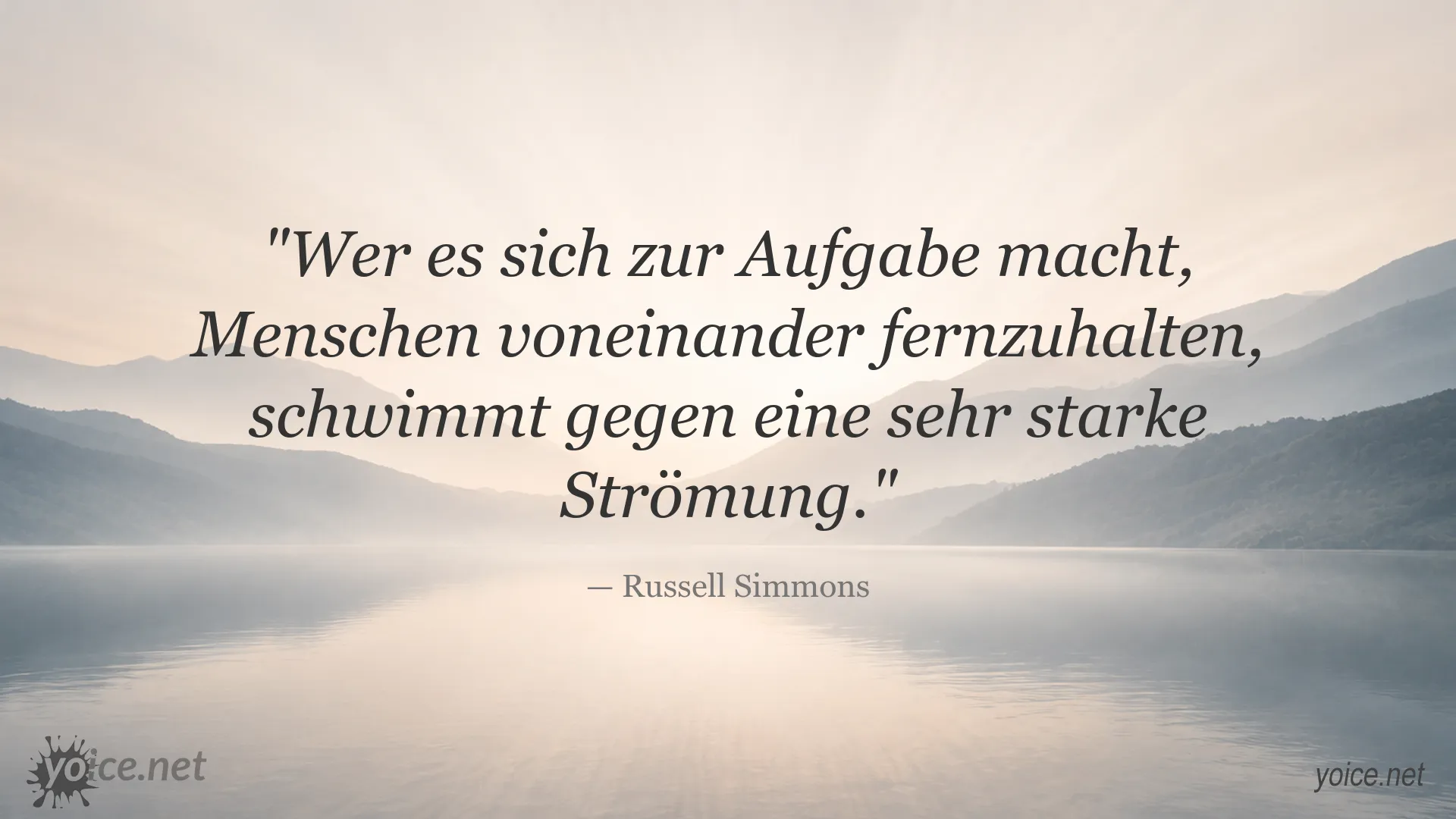 Inspirierendes Russell Simmons Zitat über Zusammenhalt und den Widerstand gegen Trennung