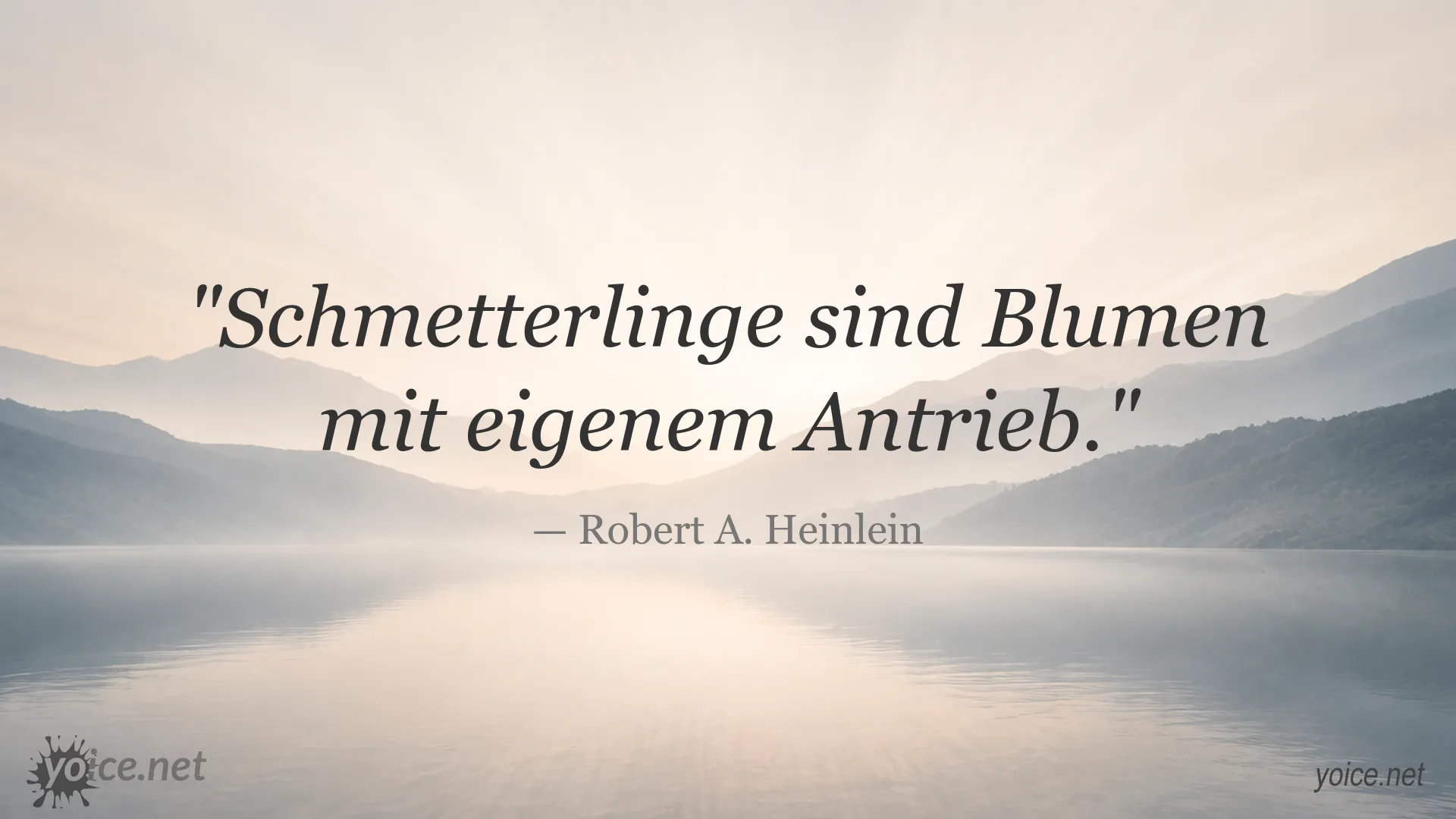 Illustration zu einem Zitat von Robert A. Heinlein über Schmetterlinge