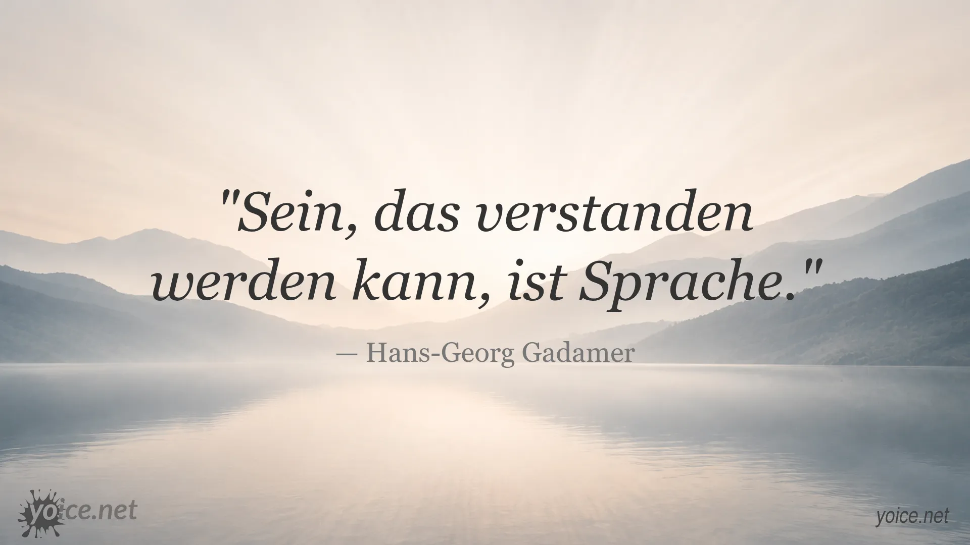 Zitat von Hans-Georg Gadamer: Sein, das verstanden werden kann, ist Sprache