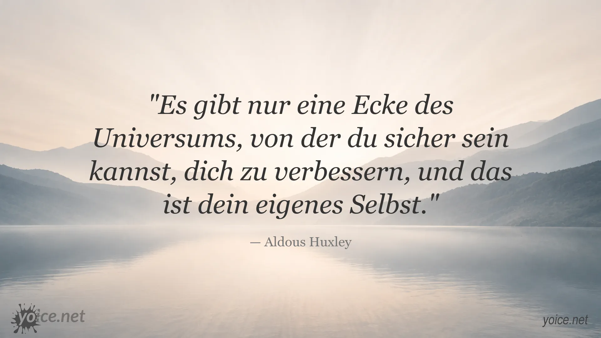 Inspirierendes Zitat von Aldous Huxley über persönliche Selbstverbesserung