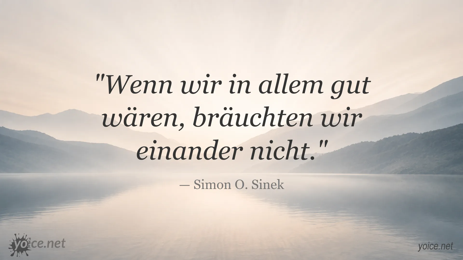 Inspirierendes Zitat von Simon O. Sinek über Zusammenarbeit und gegenseitige Unterstützung