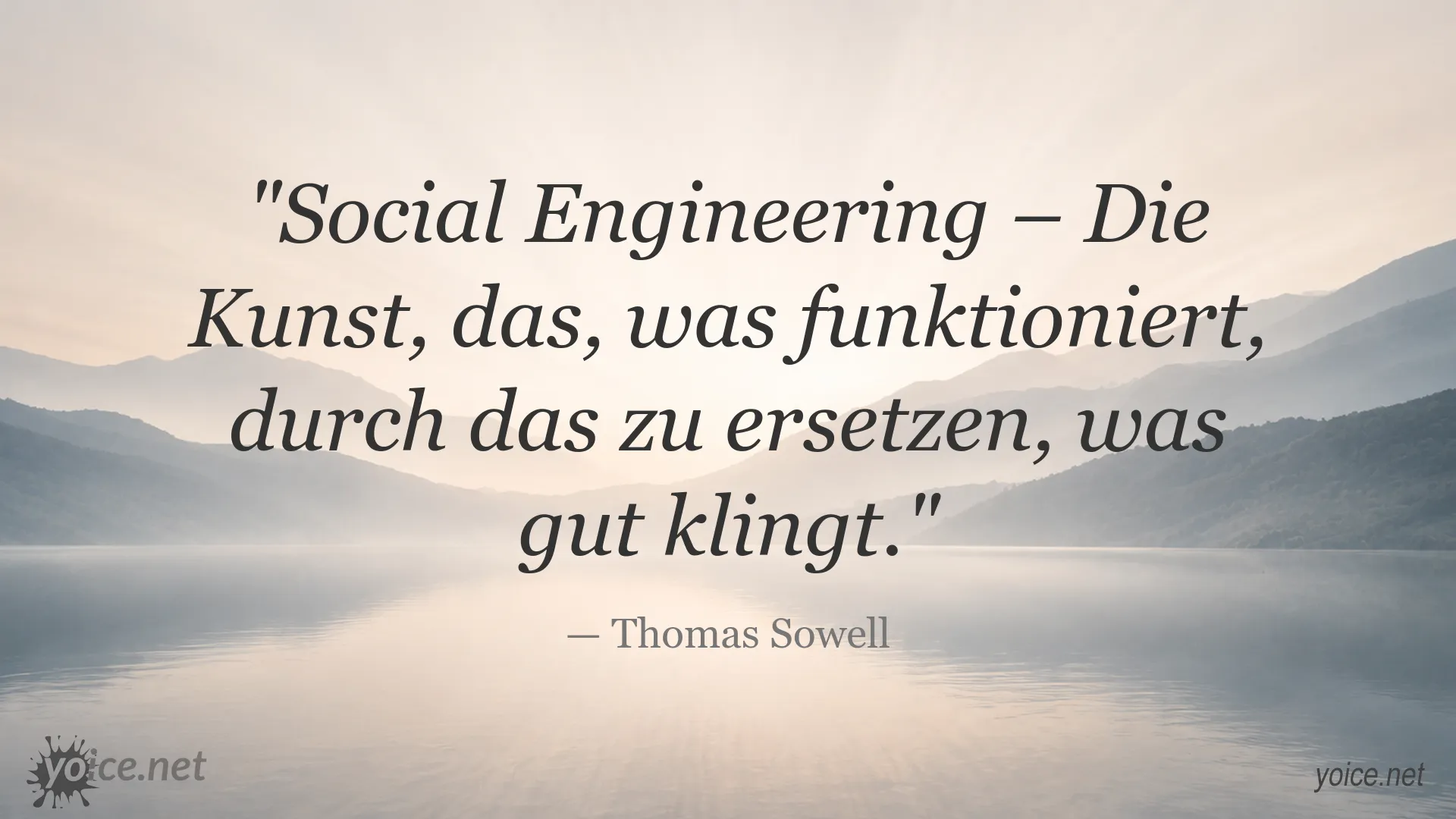 Zitatgrafik zum Thema Social Engineering von Thomas Sowell