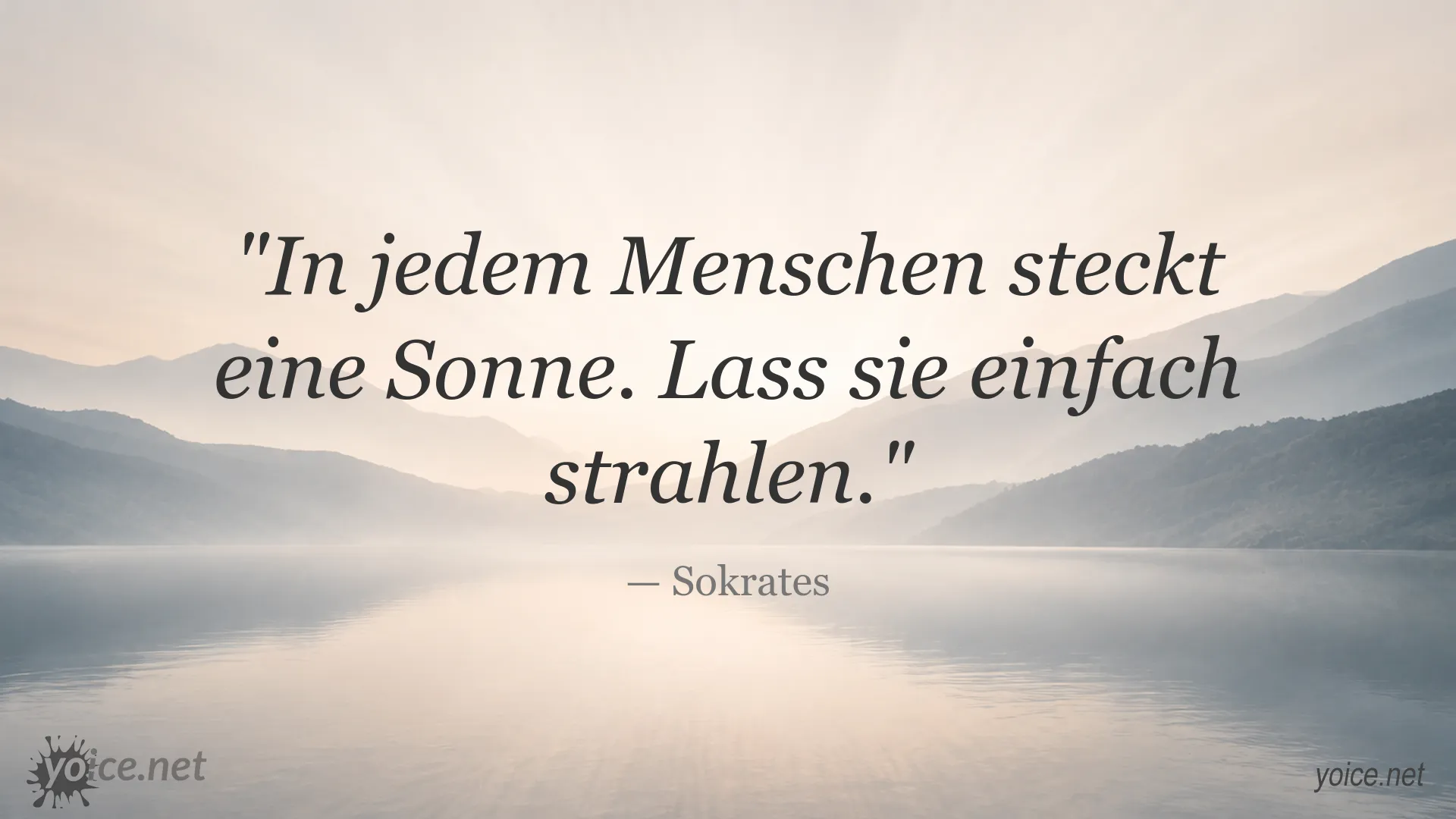 Inspirierendes Zitat von Sokrates über die Sonne im Menschen und persönliches Strahlen
