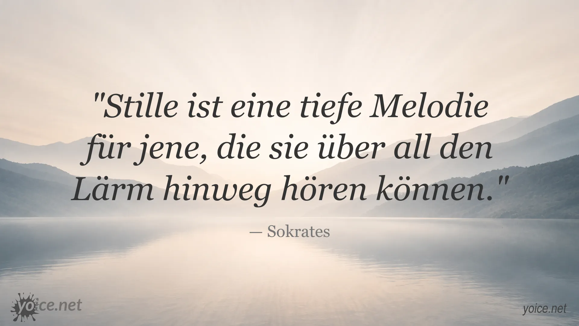 Inspirierendes Zitat von Sokrates über Stille und innere Ruhe