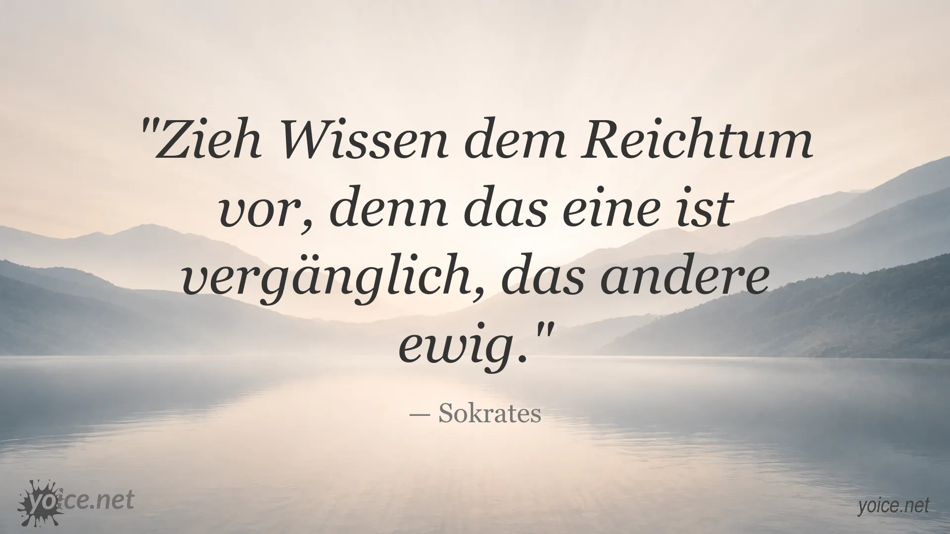 Zitat von Sokrates über den Wert von Wissen im Vergleich zu Reichtum
