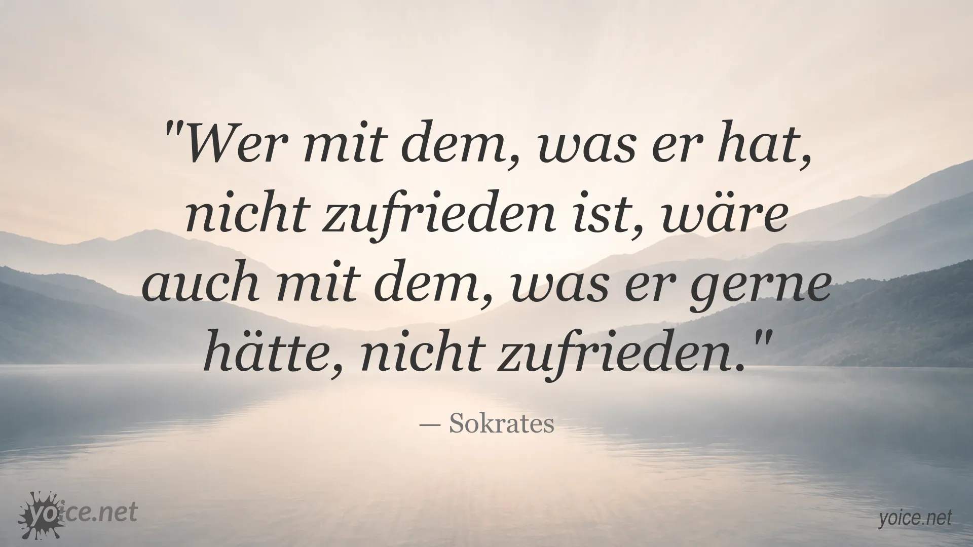 Zitat von Sokrates über Zufriedenheit mit dem eigenen Besitz