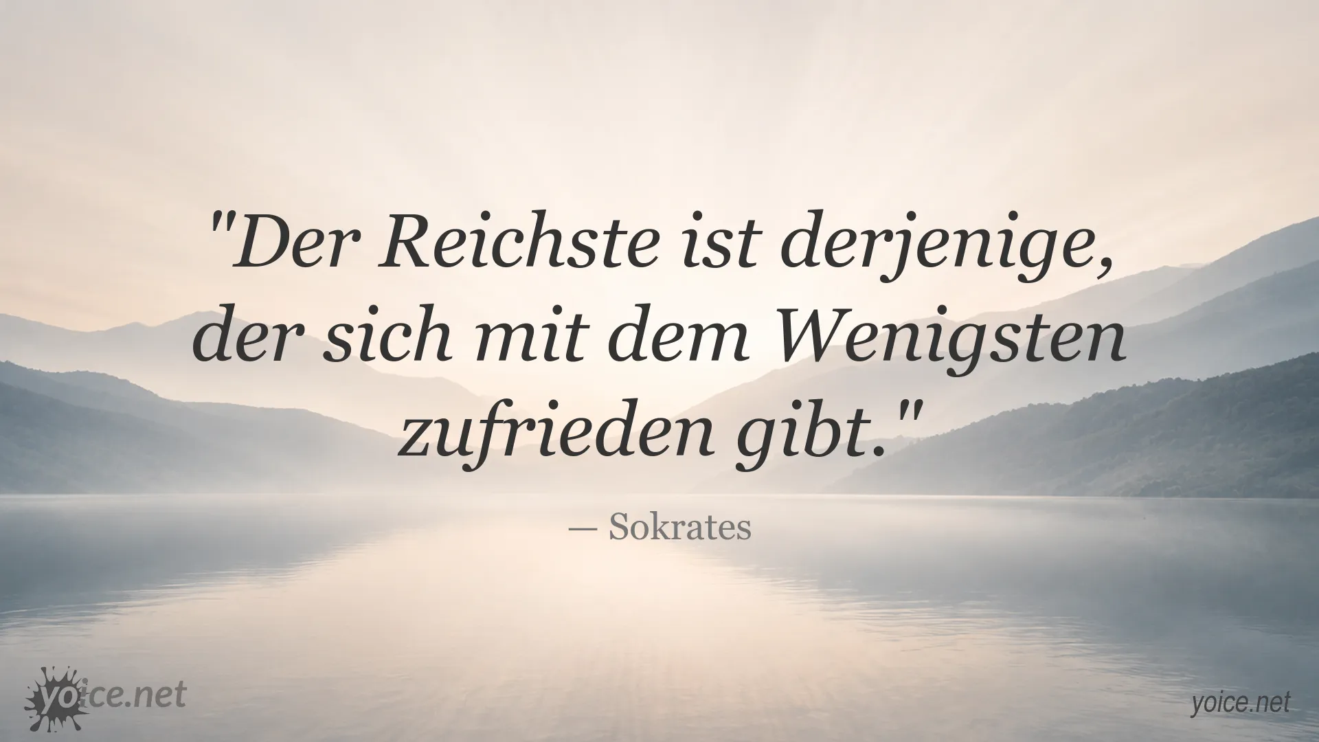 Zitat von Sokrates über Zufriedenheit, Bescheidenheit und wahren Reichtum