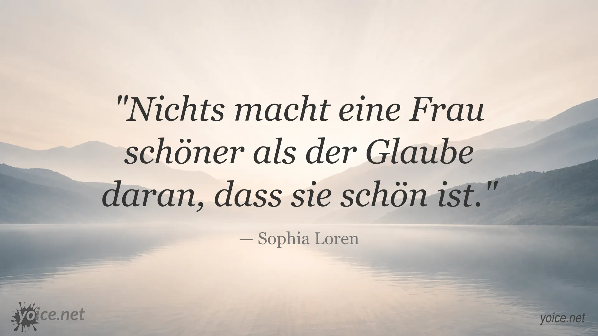 Inspirierendes Zitat von Sophia Loren über Schönheit und Selbstvertrauen