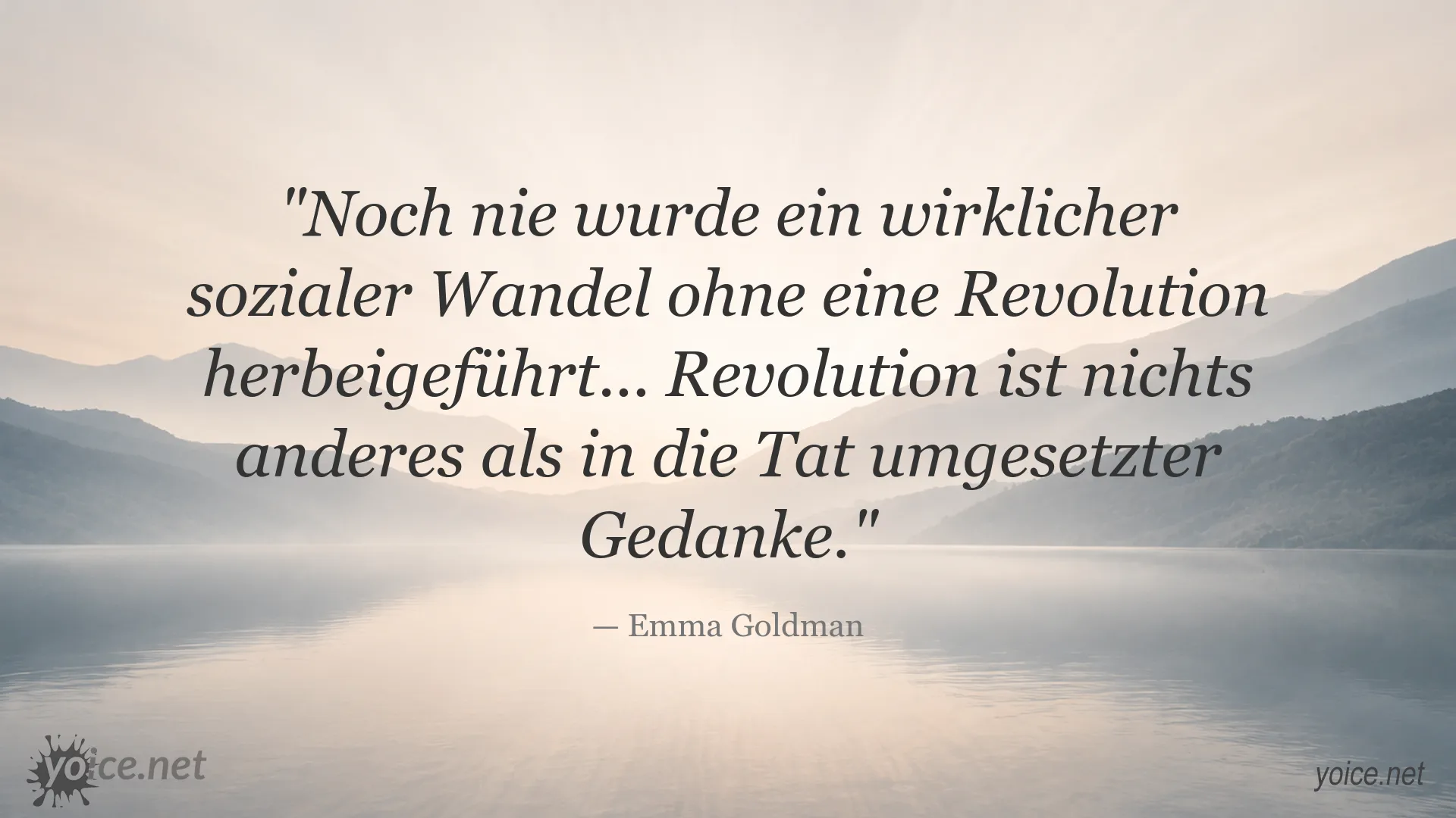 Emma Goldman Zitat über sozialen Wandel und Revolution