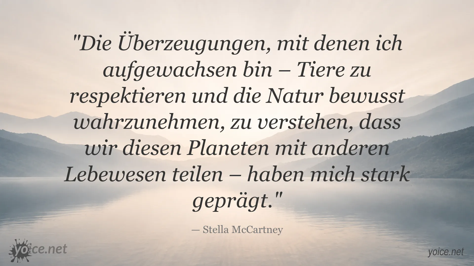 Stella McCartney über den respektvollen Umgang mit Tieren und der Natur