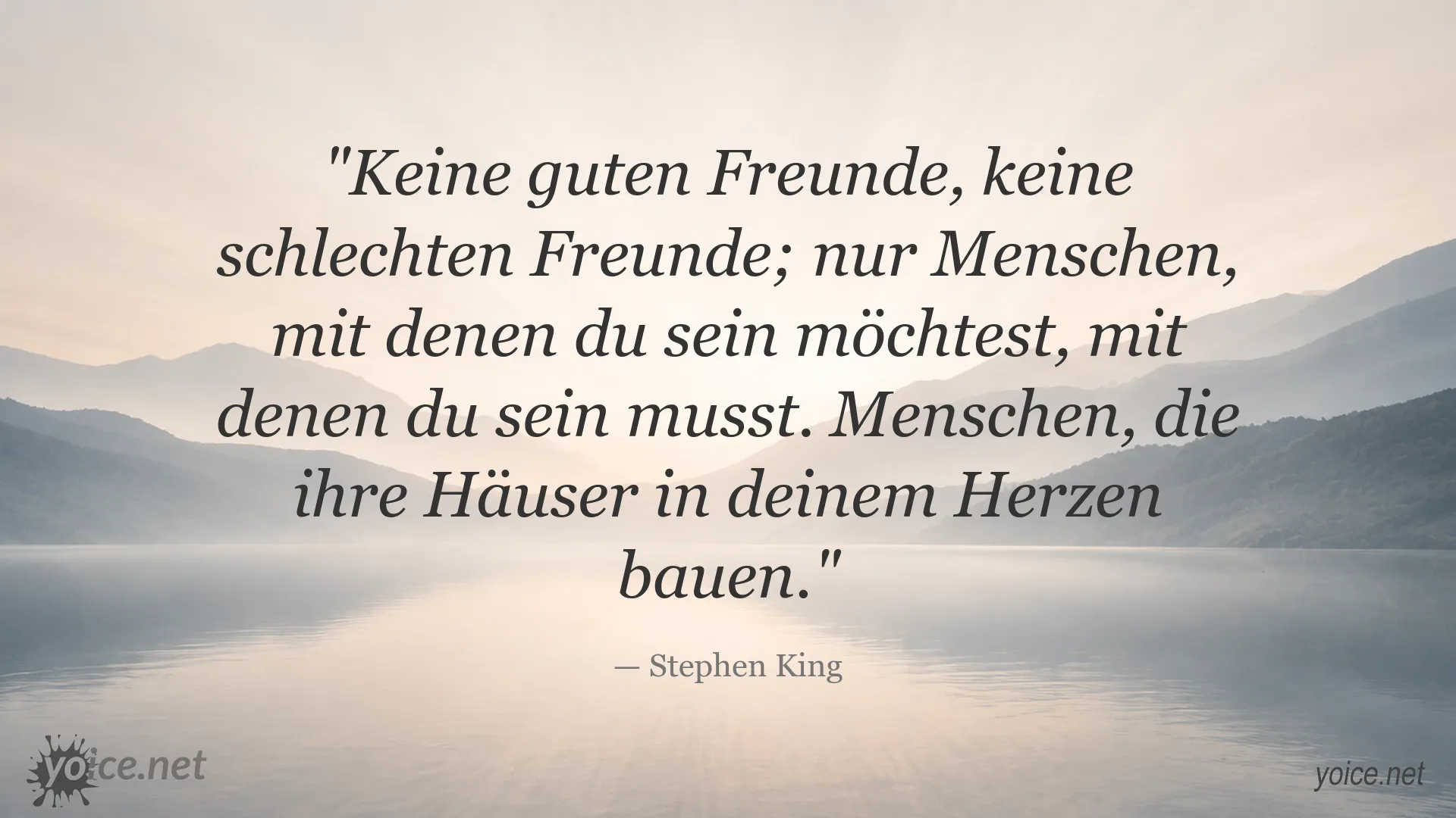 Stephen King Spruch über Freundschaft und menschliche Verbindungen