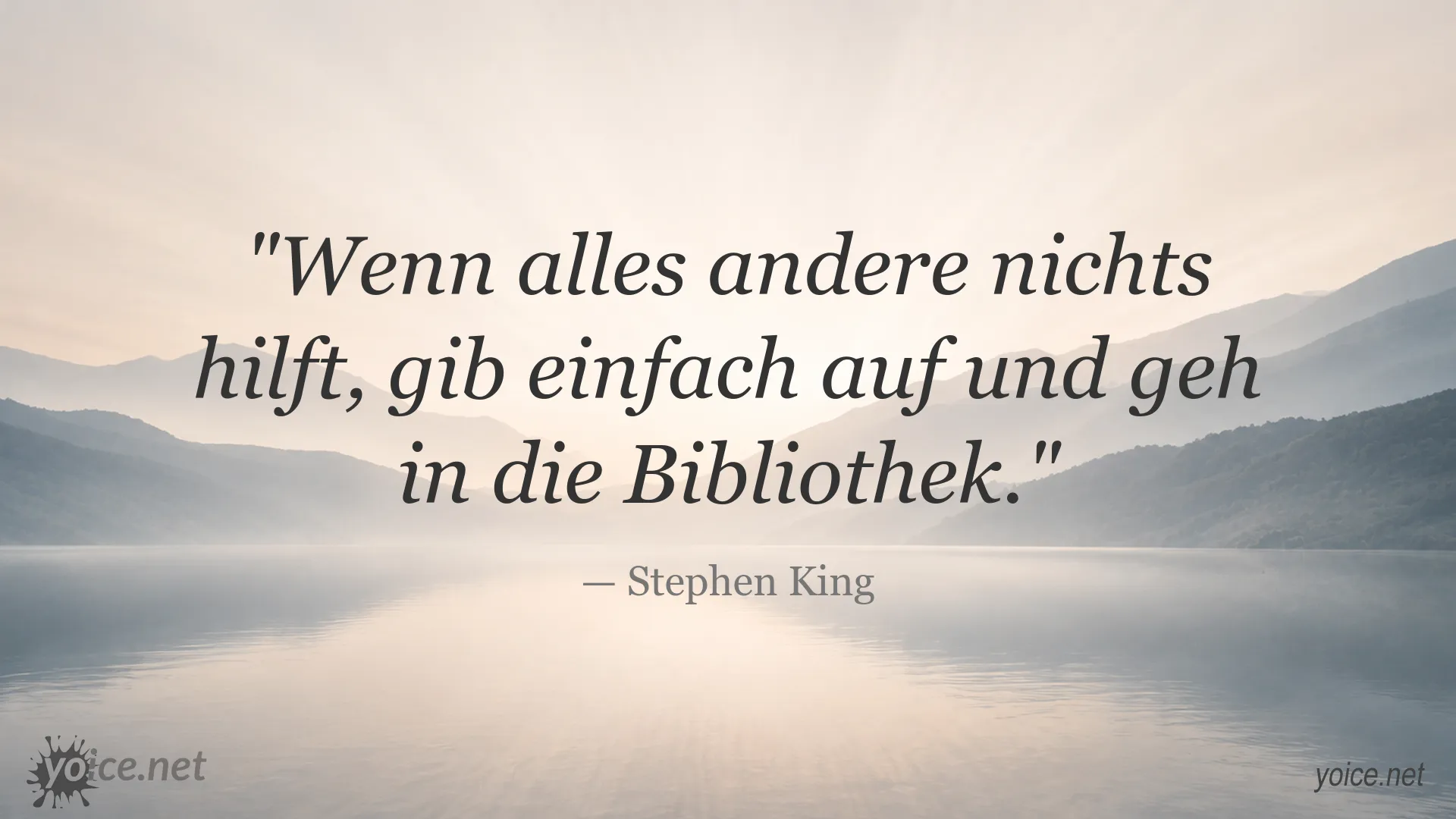 Zitatgrafik von Stephen King über die Bedeutung von Bibliotheken und Wissen