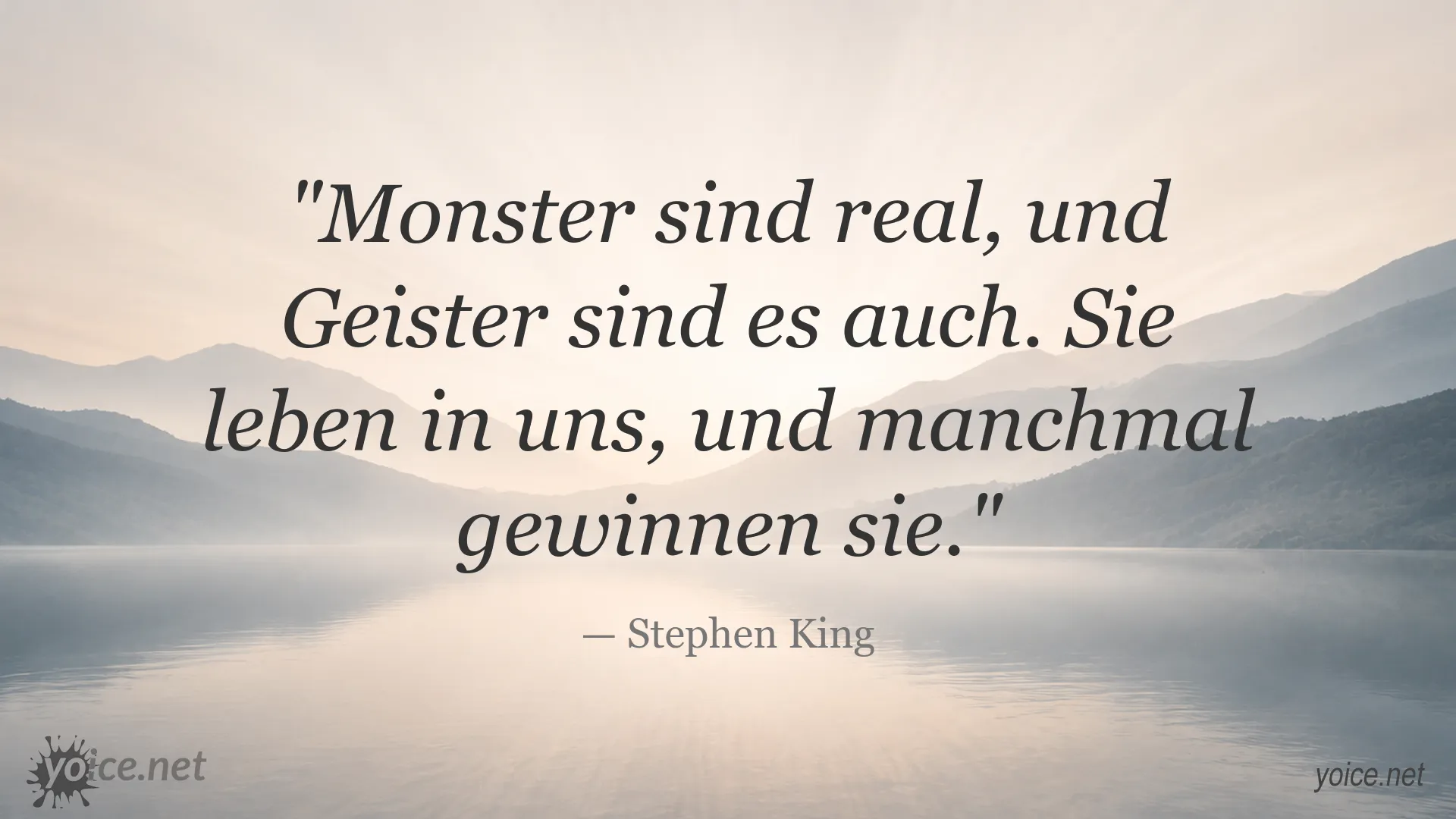 Stephen King Zitat über Monster und Geister, die in uns leben