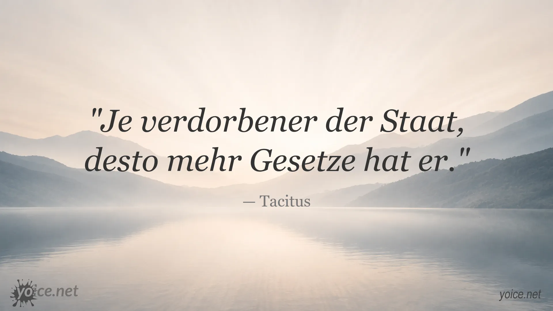 Zitat von Tacitus über die Beziehung zwischen Staat und Gesetzen