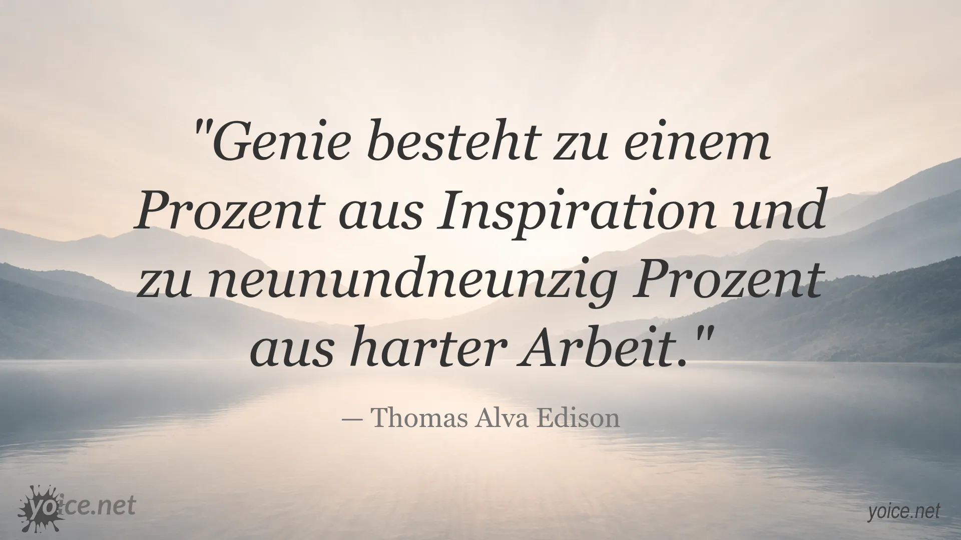 Zitat von Thomas Alva Edison über Genie und harte Arbeit