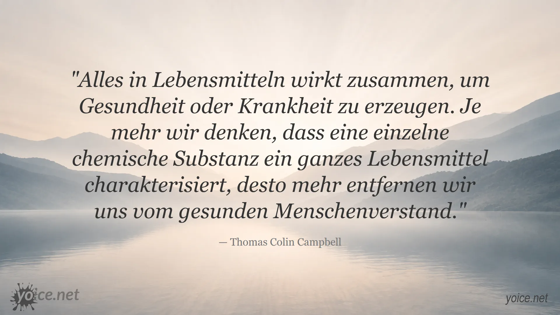 Zitat von Thomas Colin Campbell über die Ganzheit der Ernährung und die Wirkung von Lebensmitteln auf Gesundheit und Krankheit